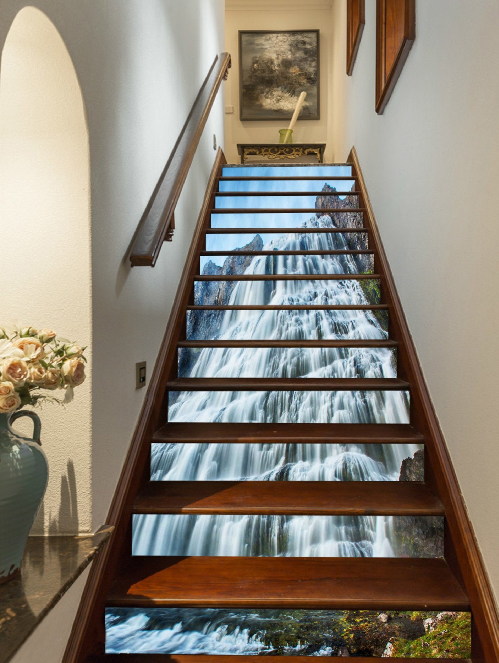 3D High Waterfall 701 Stair Risers Wallpaper AJ Wallpaper
