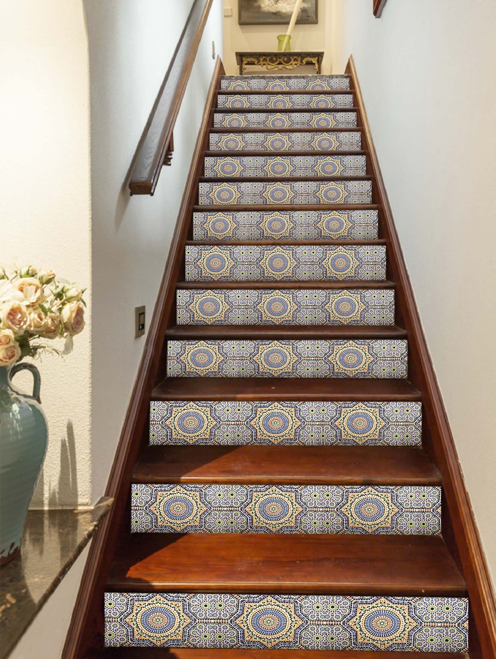 3D Court Pattern 463 Stair Risers Wallpaper AJ Wallpaper