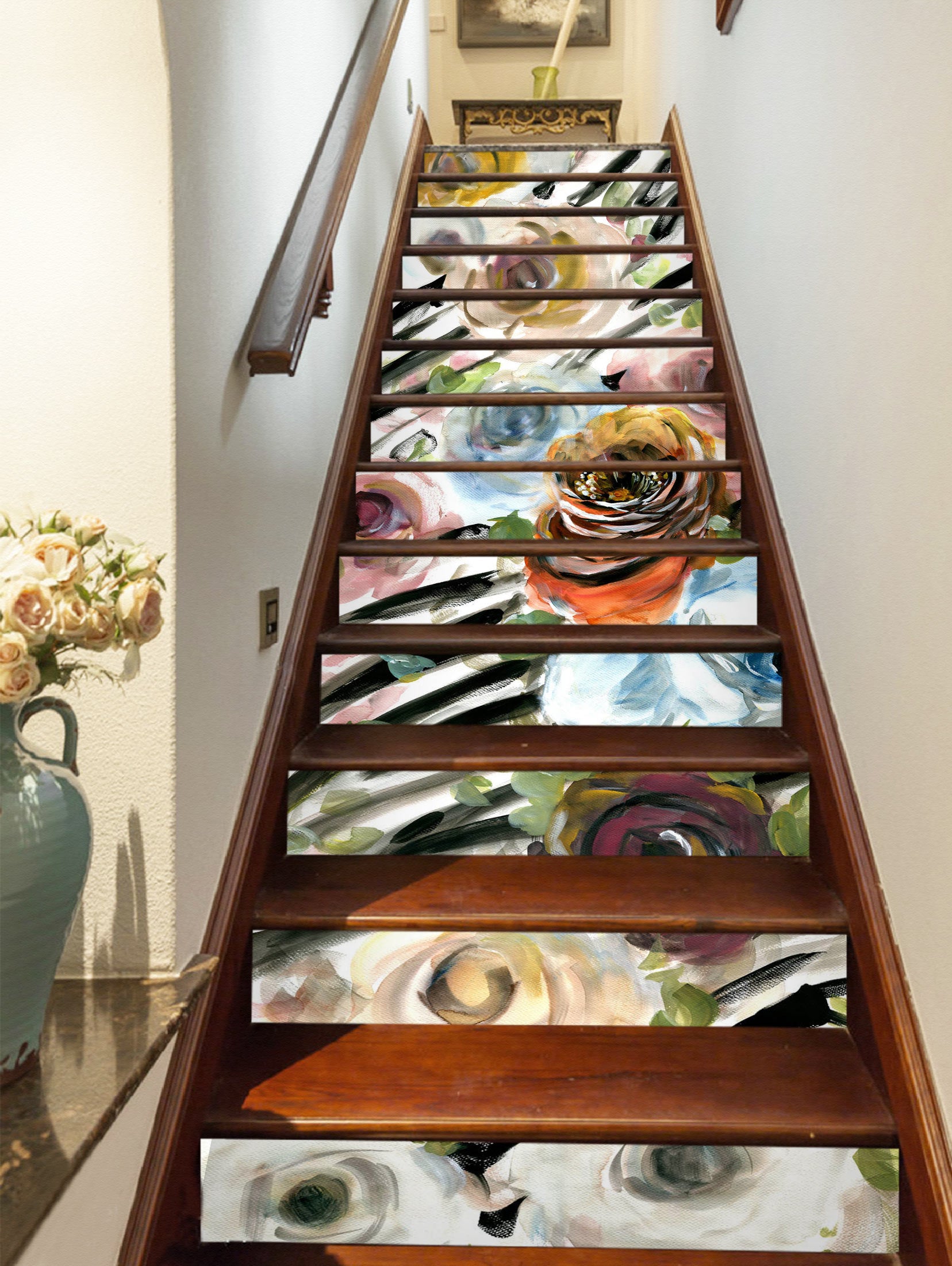 3D Color Abstract Art 210 Stair Risers