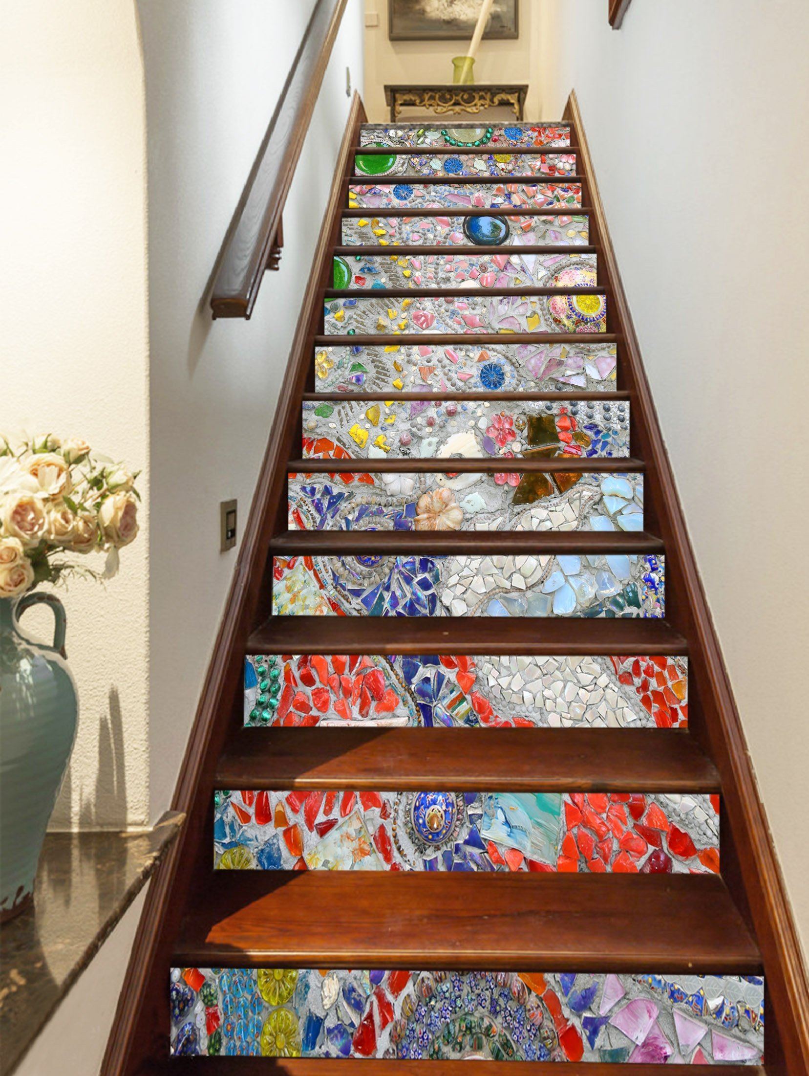 3D Gemstone 3043 Stair Risers Wallpaper AJ Wallpaper