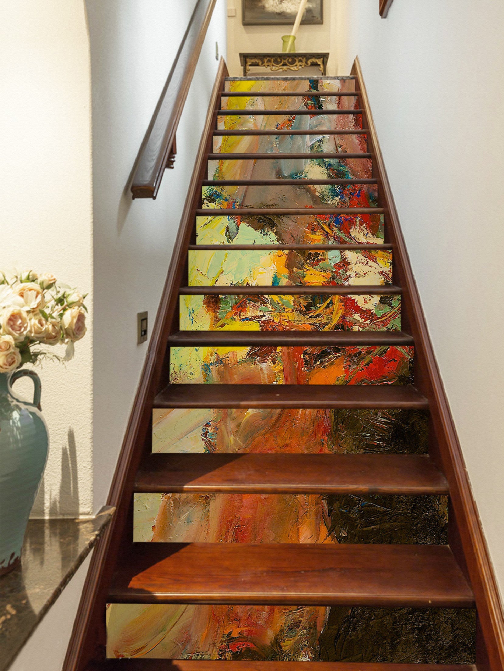 3D Brown Texture Oil Painting 90154 Allan P. Friedlander Stair Risers