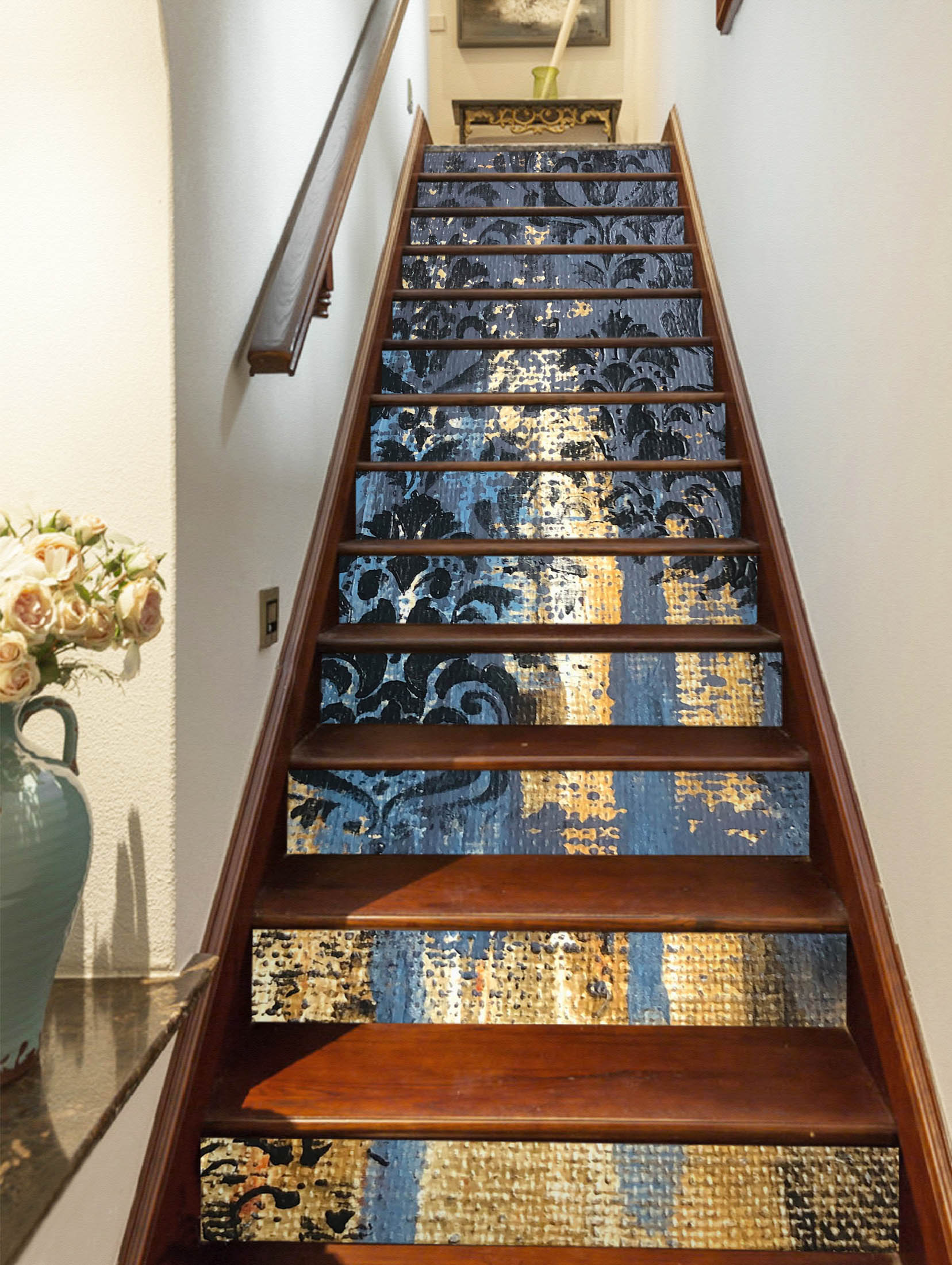 3D Black Pattern 829 Skromova Marina Stair Risers