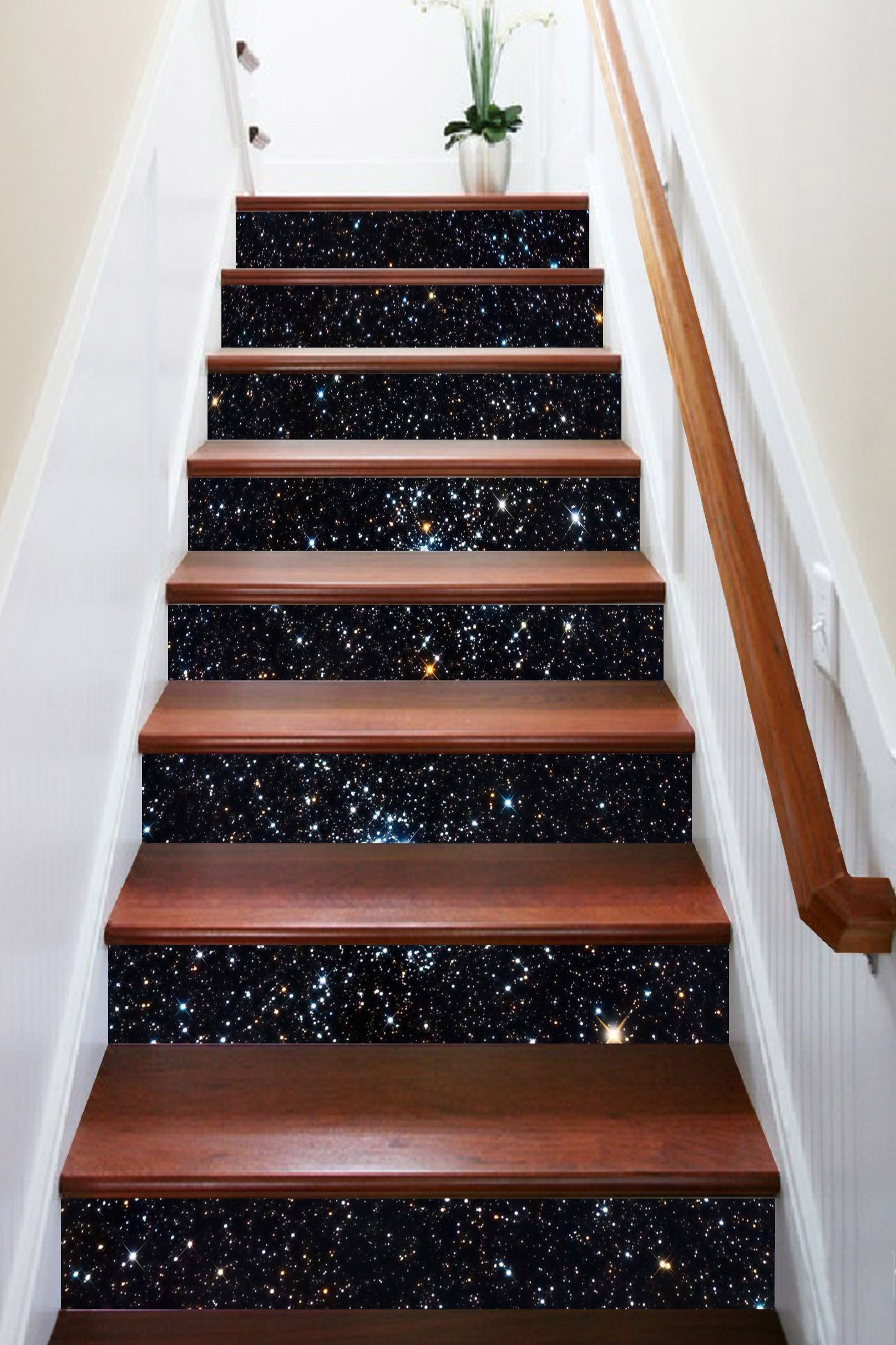 3D Shining Stars Sky 1588 Stair Risers Wallpaper AJ Wallpaper