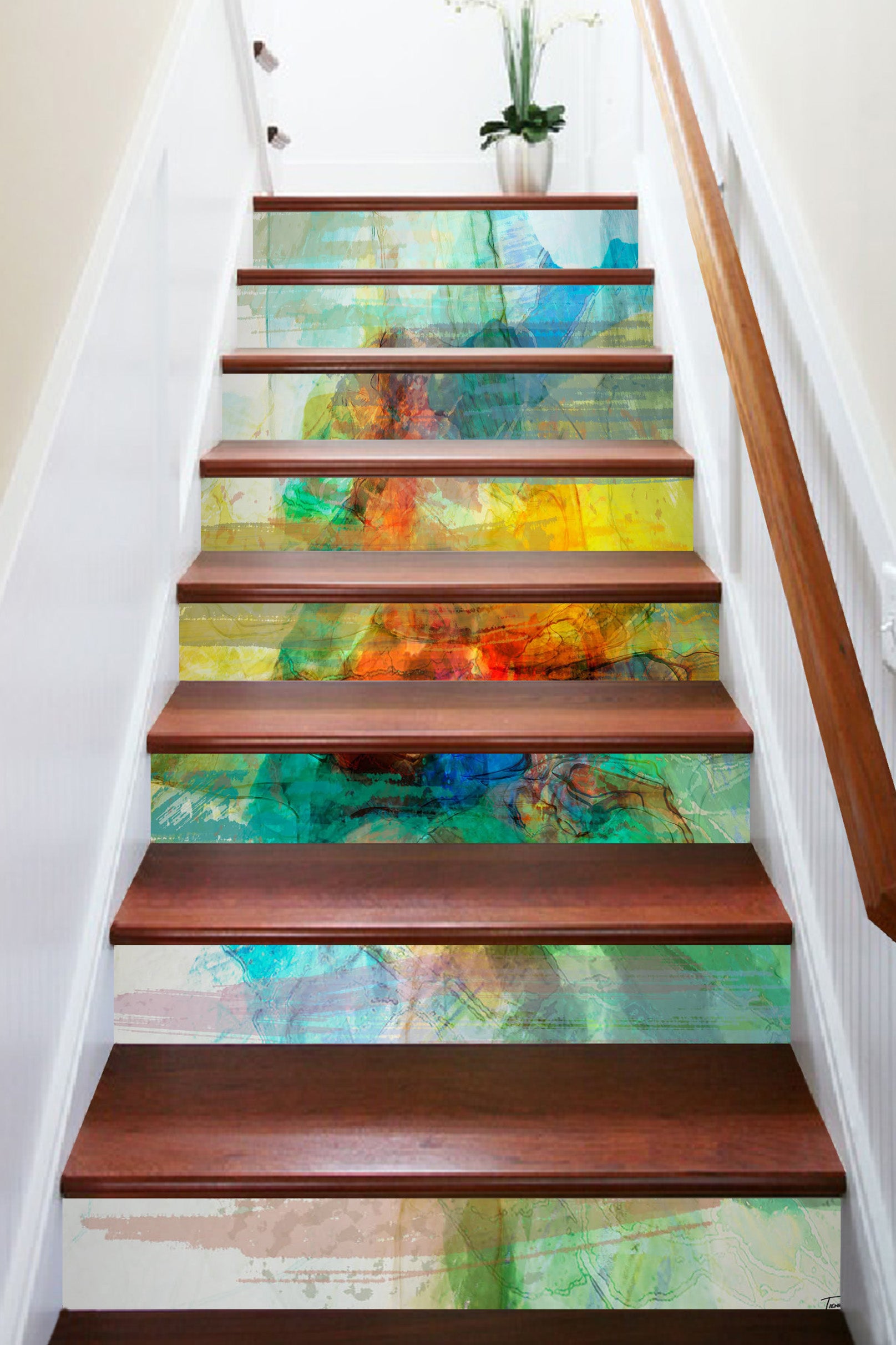 3D Colorful Ink 104209 Michael Tienhaara Stair Risers
