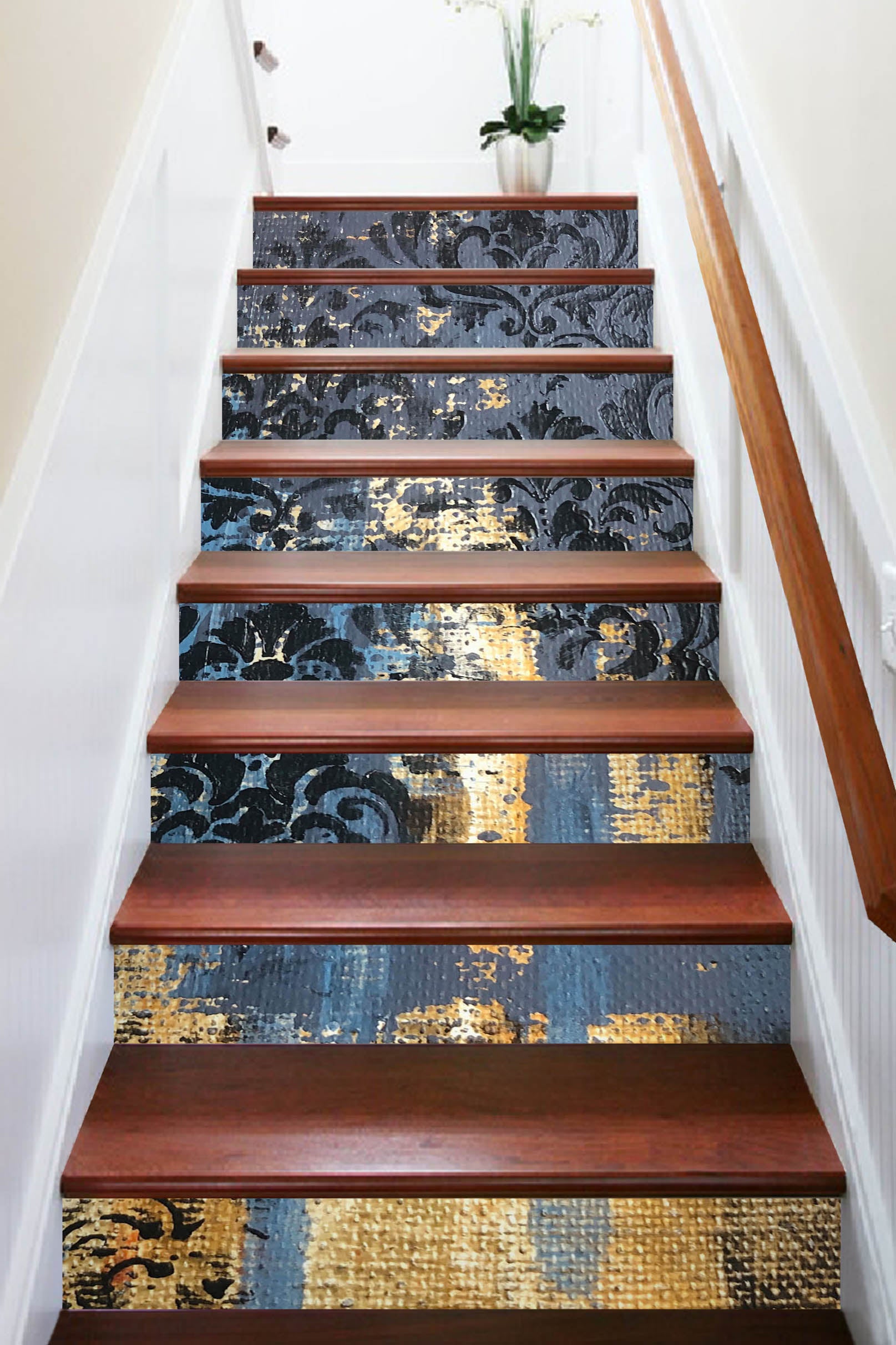 3D Black Pattern 829 Skromova Marina Stair Risers