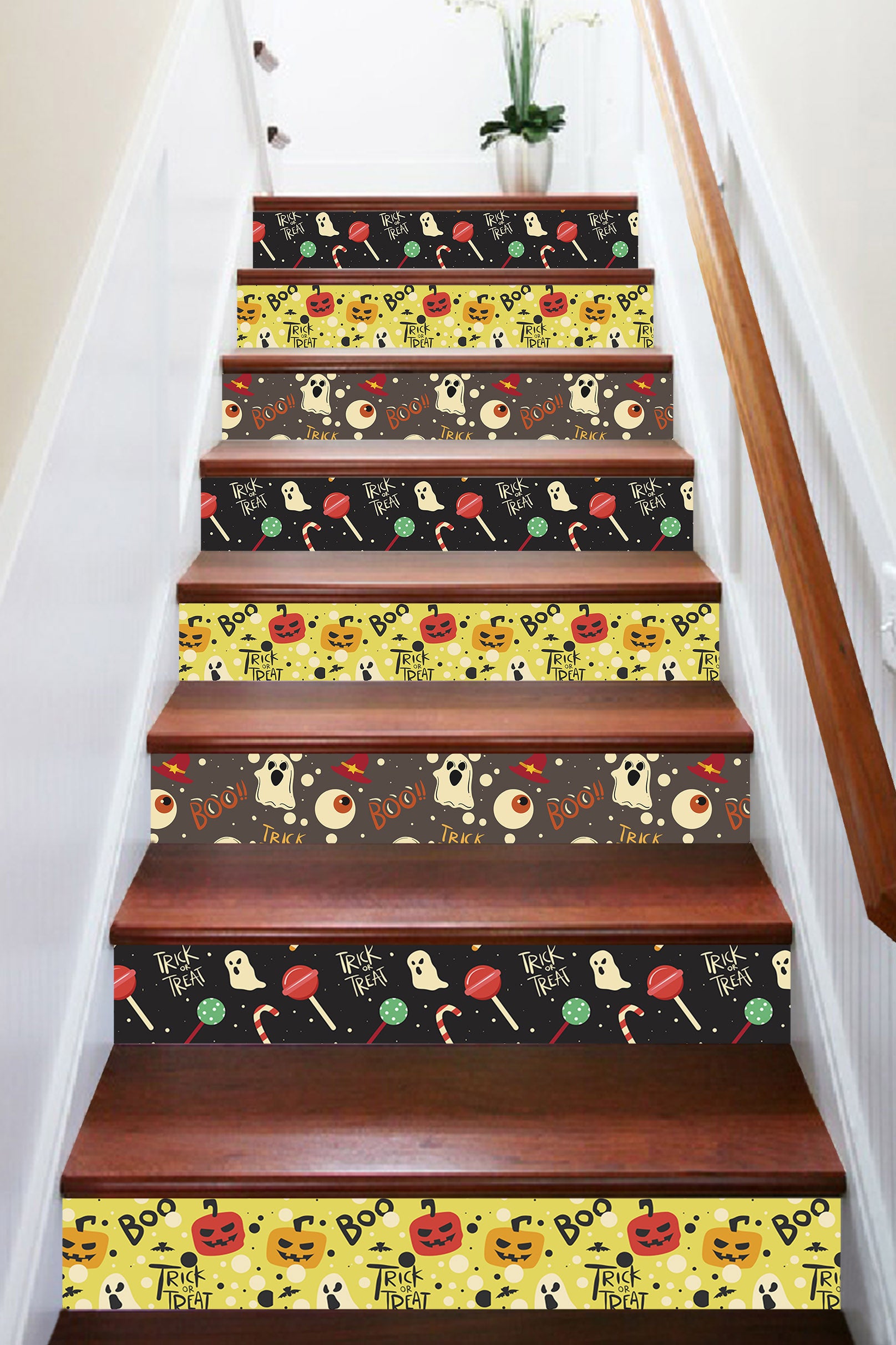 3D Cute Ghost 643 Stair Risers