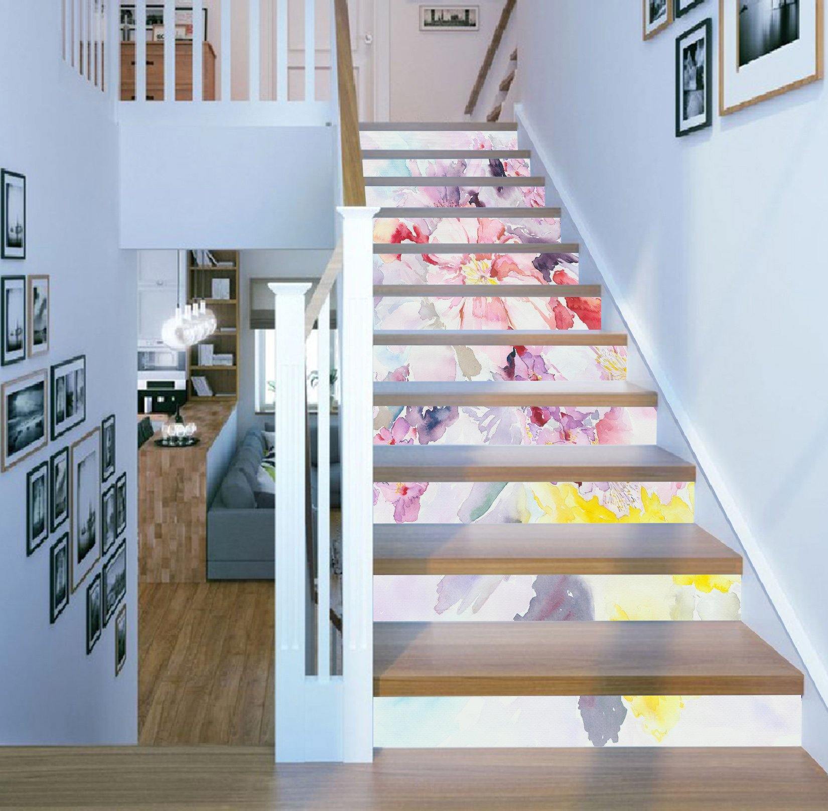 3D Flowers 5127 Stair Risers Wallpaper AJ Wallpaper