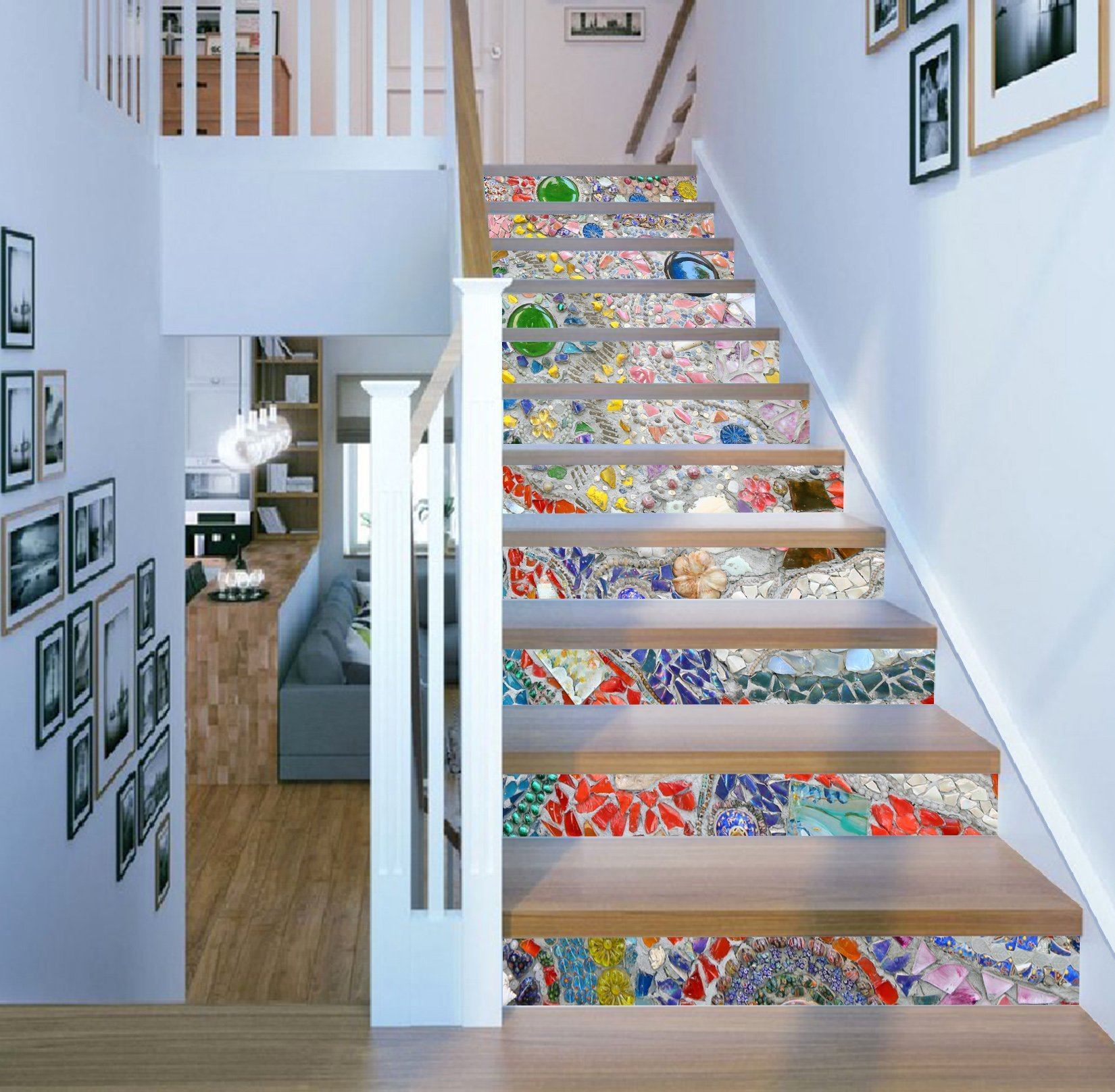 3D Gemstone 3043 Stair Risers Wallpaper AJ Wallpaper