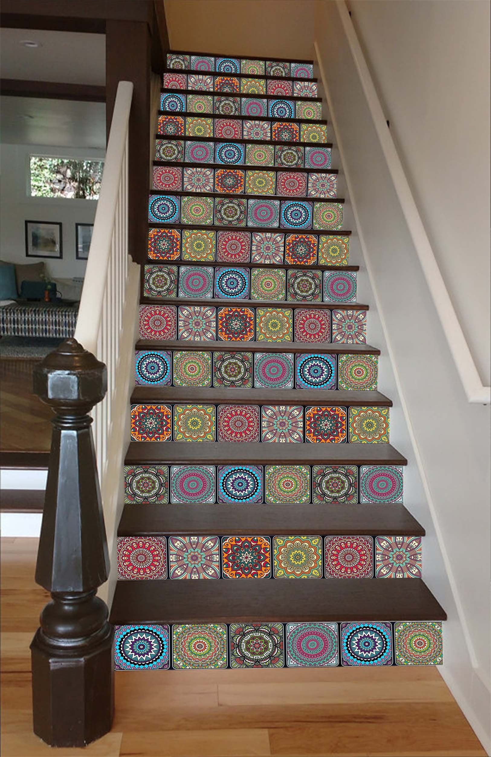 3D Kaleidoscope 291 Stair Risers Wallpaper AJ Wallpaper