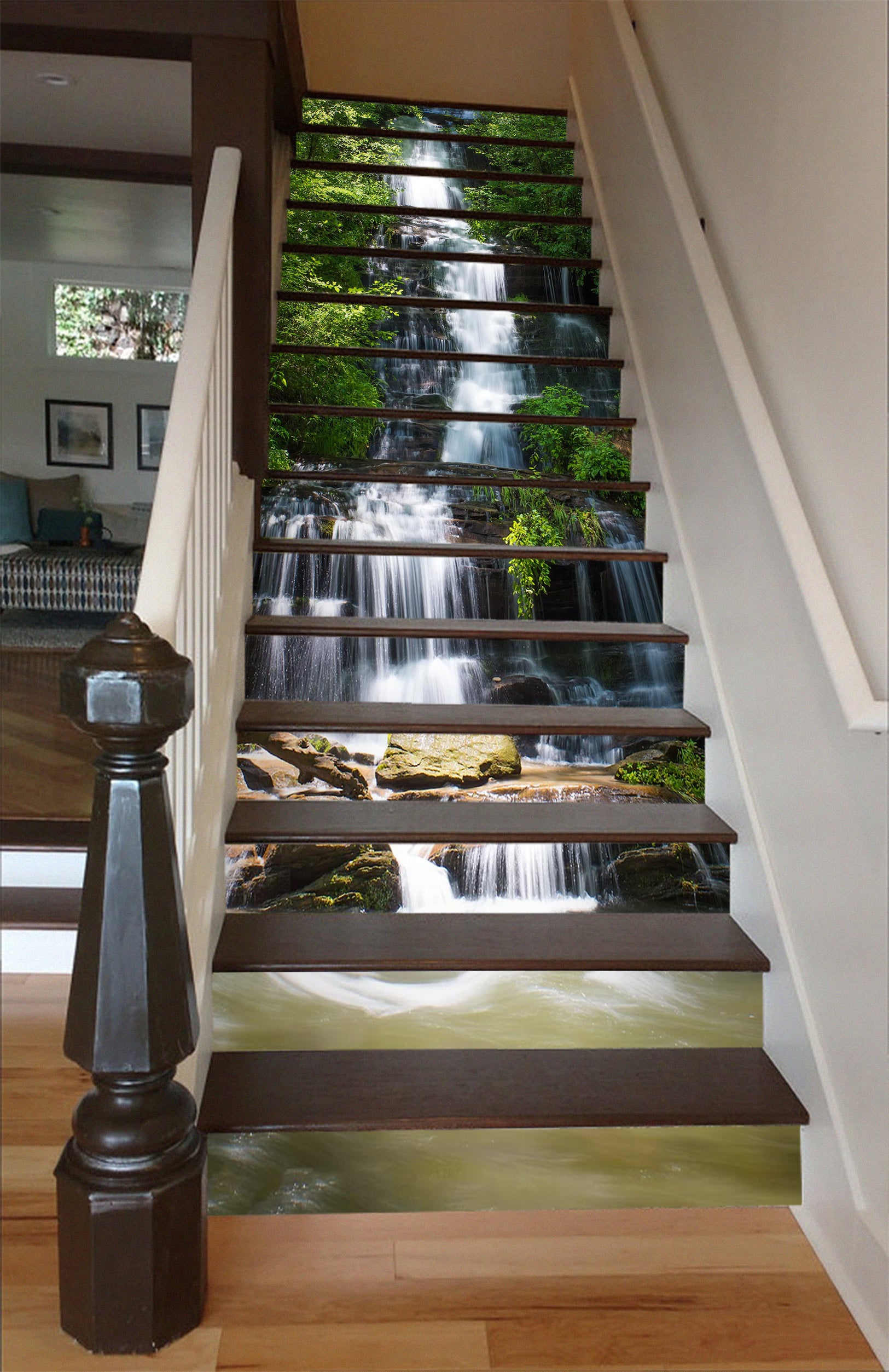 3D The Cascading Comfortable Waterfall 433 Stair Risers