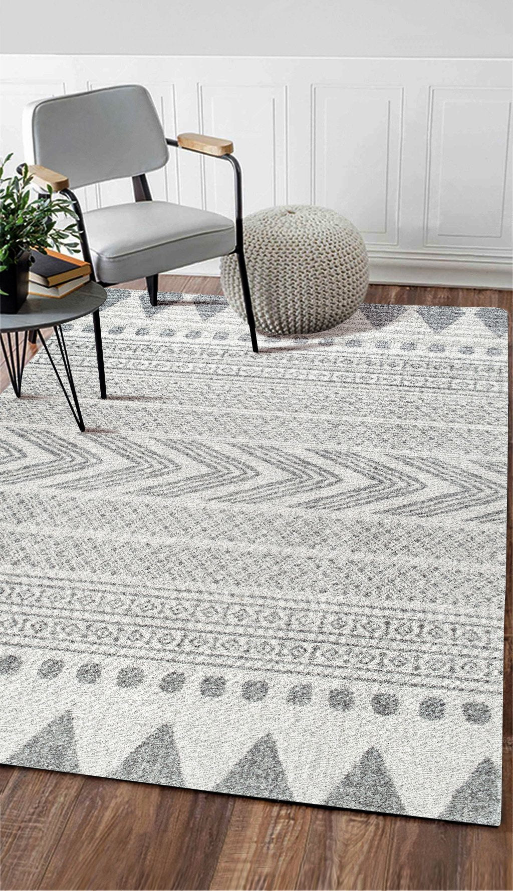 3D Gray Stripe WG153 Non Slip Rug Mat Mat AJ Creativity Home