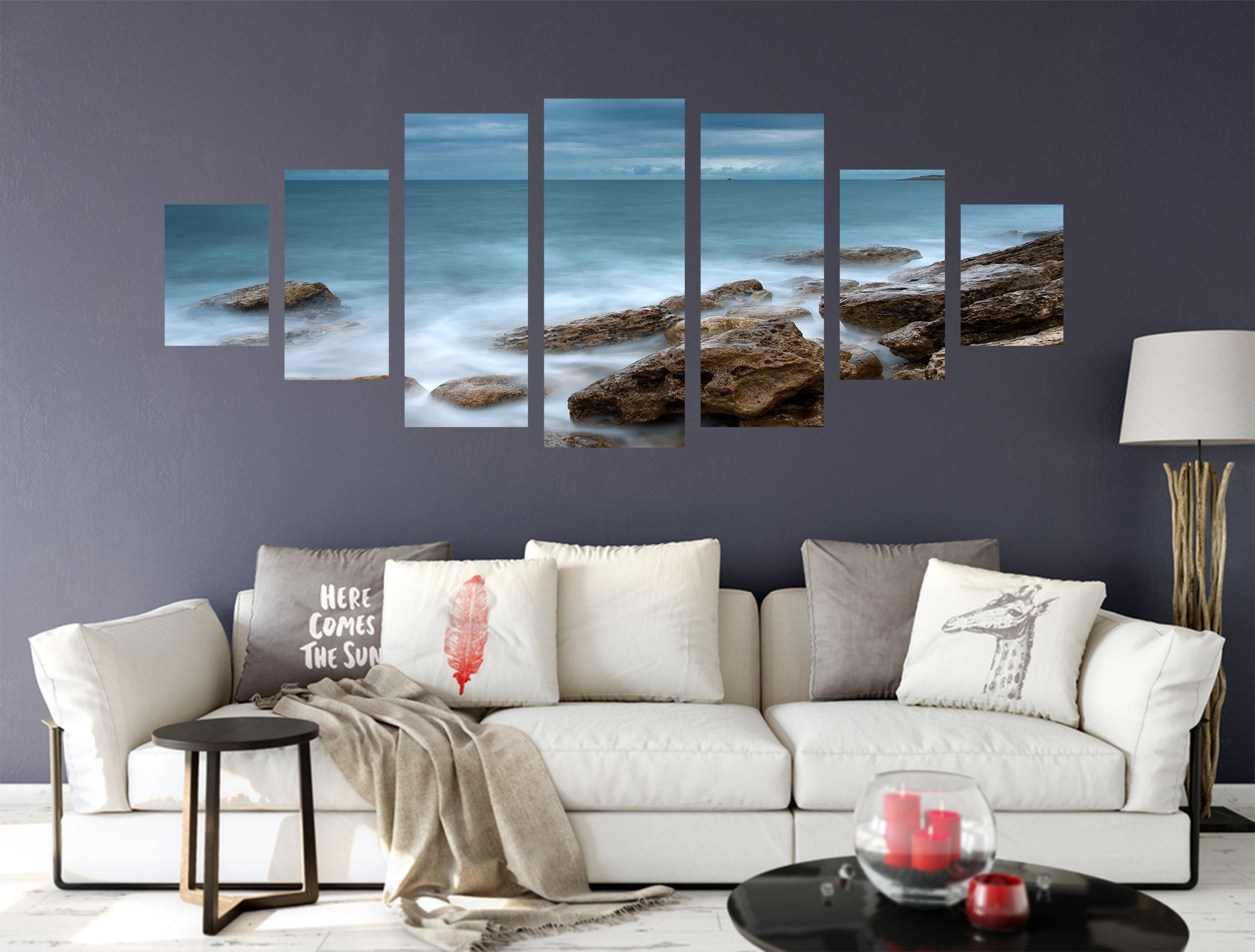 3D Lighthouse Sea 116 Unframed Print Wallpaper Wallpaper AJ Wallpaper