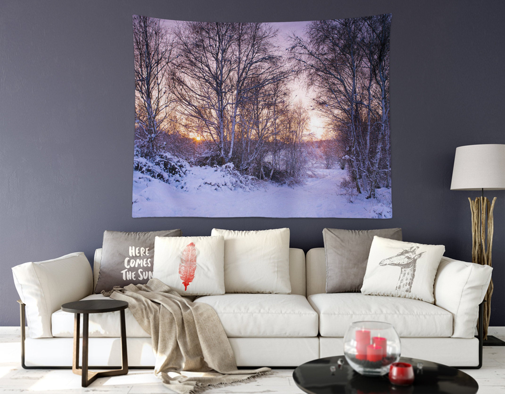 3D Snow Forest 112165 Assaf Frank Tapestry Hanging Cloth Hang