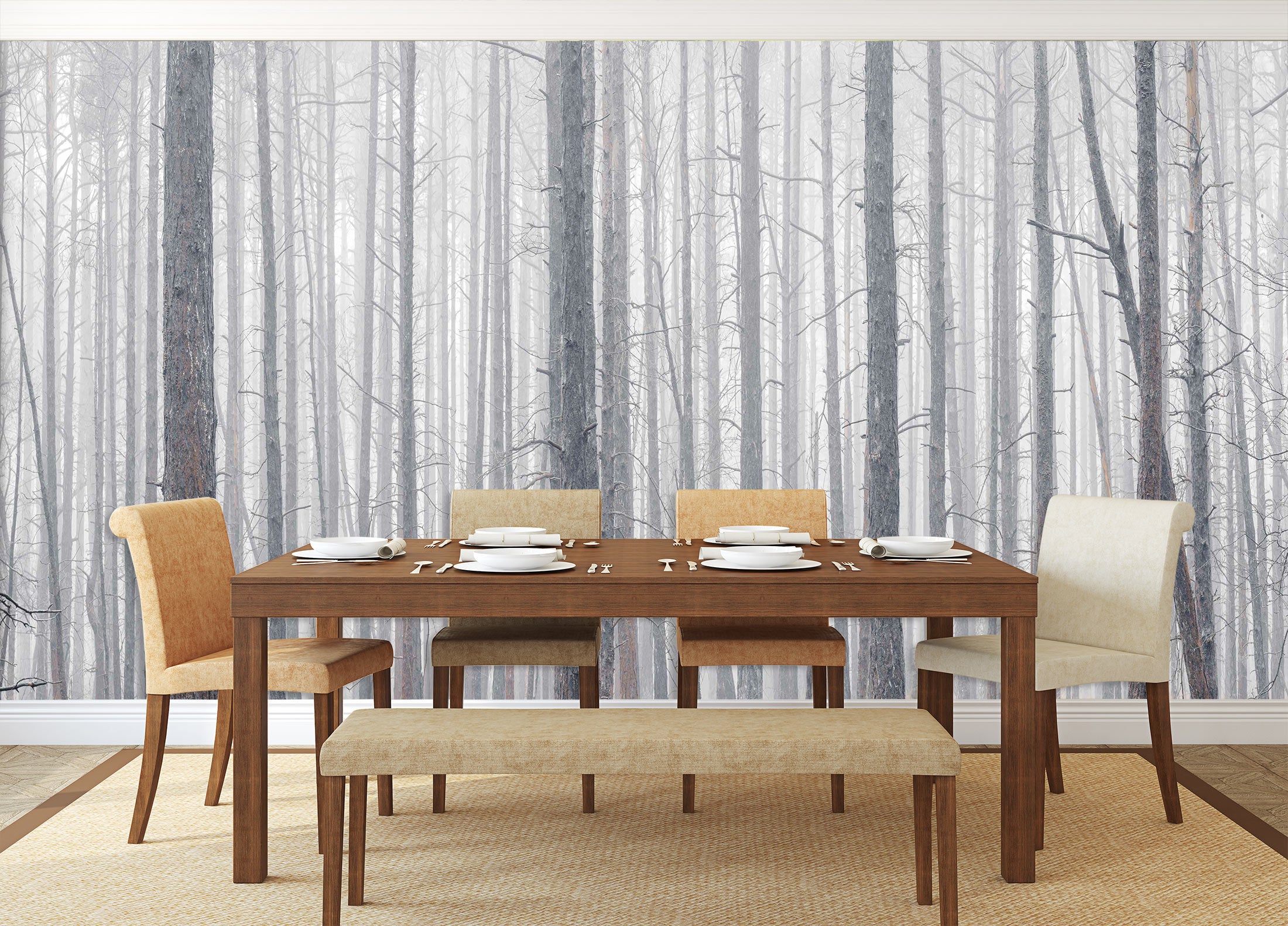 3D Trees Wood 6288 Assaf Frank Wall Mural Wall Murals