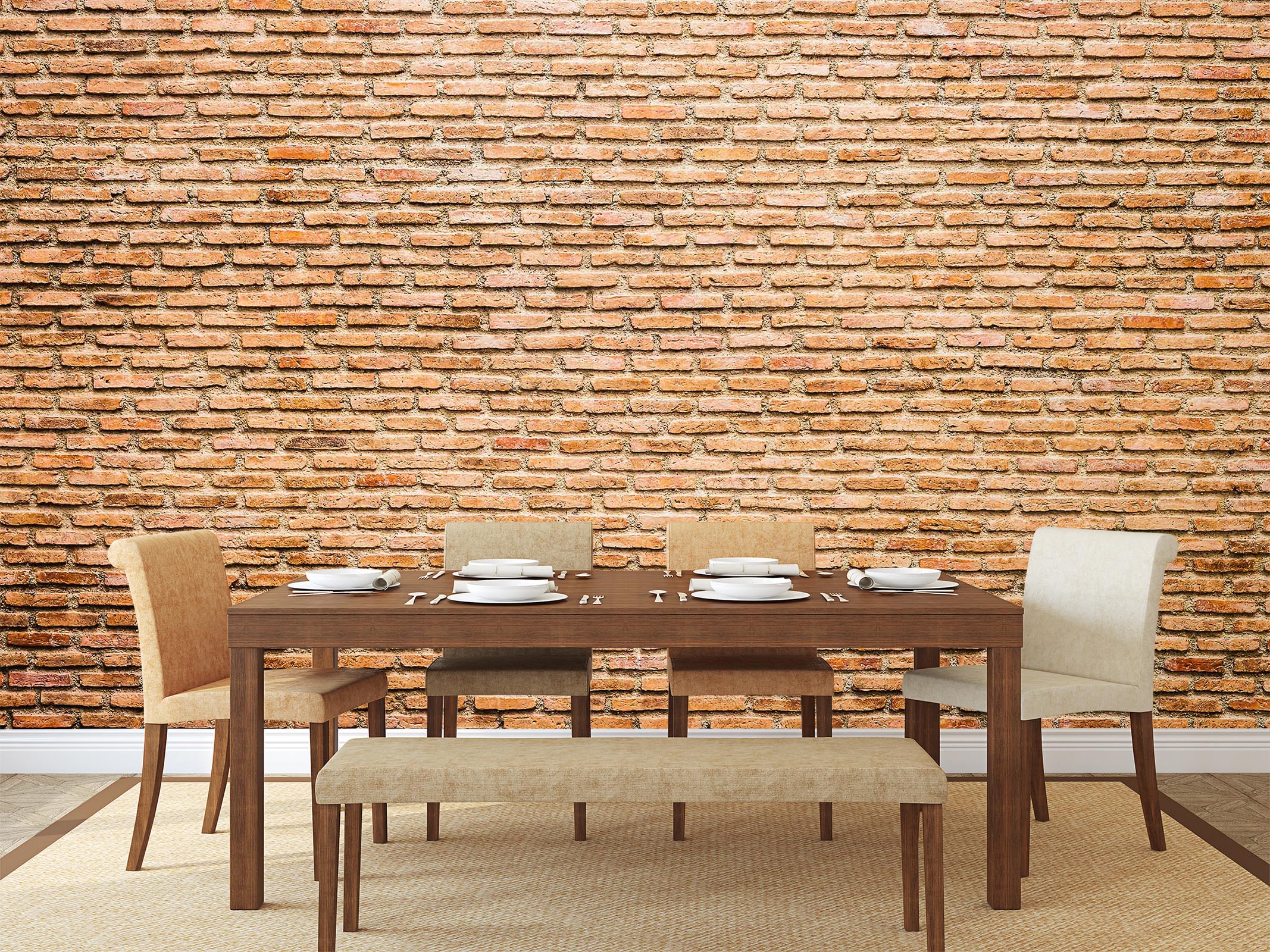 3D Red Brick Cement Wall 73 Wall Murals