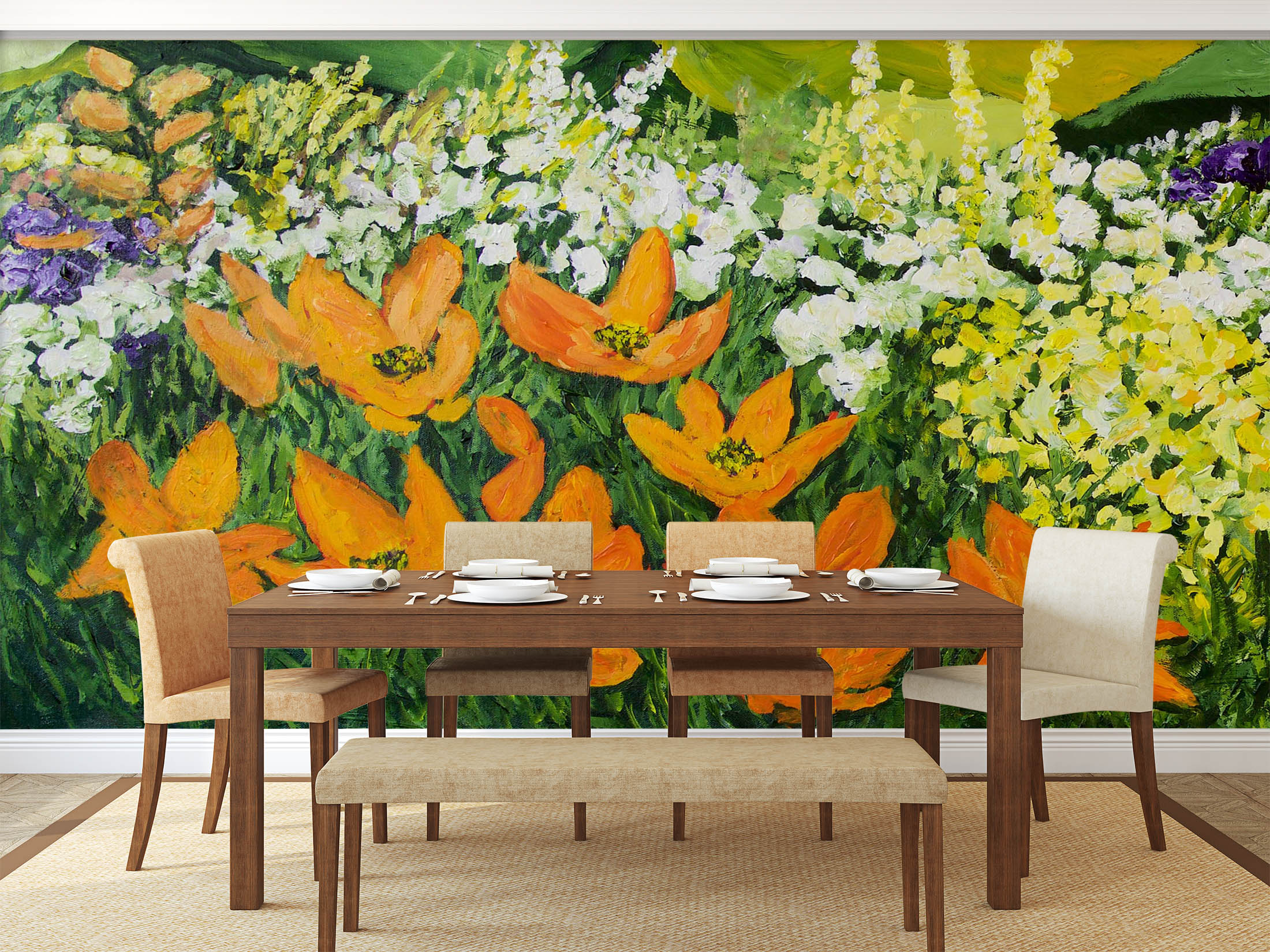 3D Bloom Flowers 209 Allan P. Friedlander Wall Mural Wall Murals