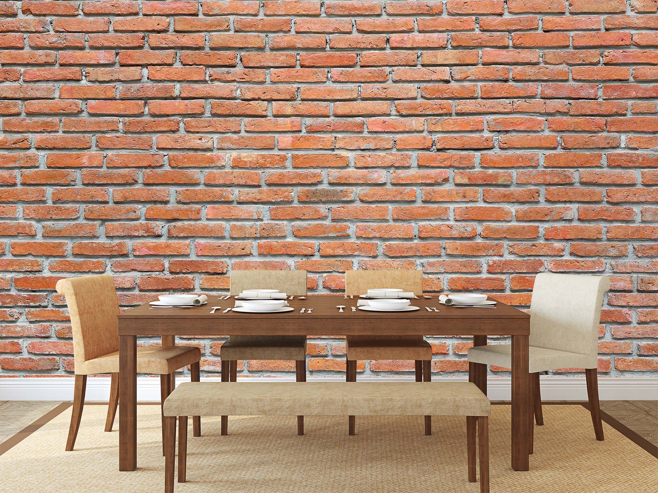 3D Red Brick Wall 68 Wall Murals