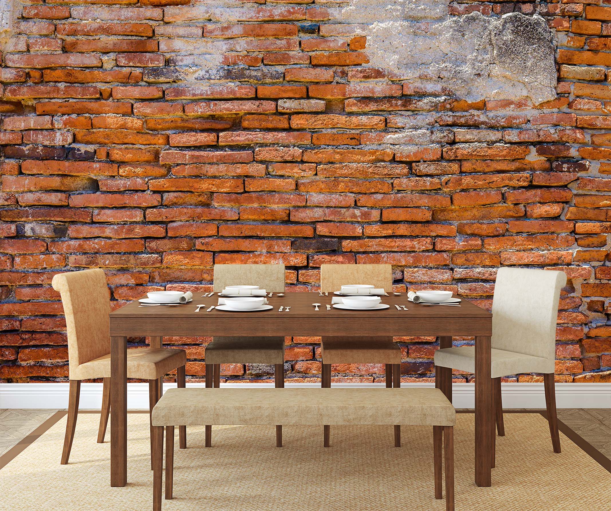 3D Red Brick Wall 63 Wall Murals