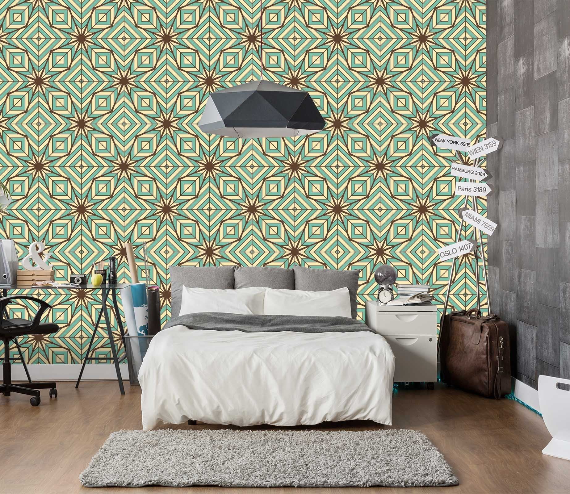 3D Pentagonal Square 304 Wallpaper AJ Wallpaper