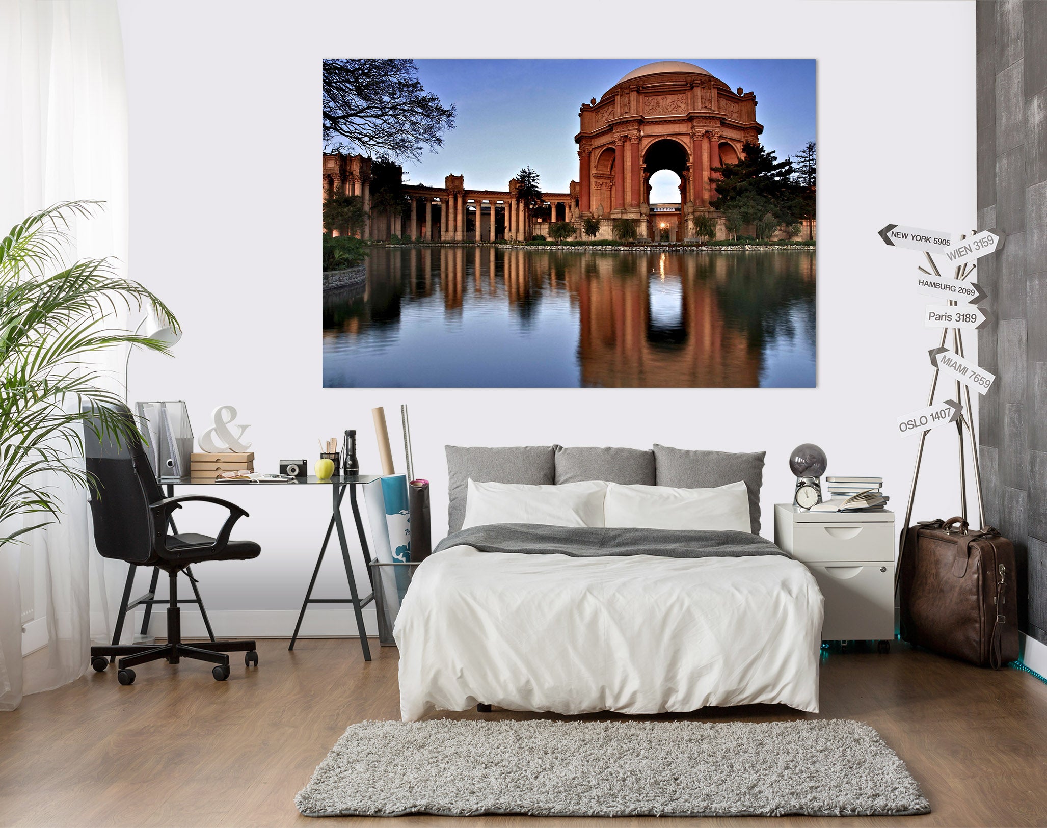 3D Waterside City 027 Kathy Barefield Wall Sticker