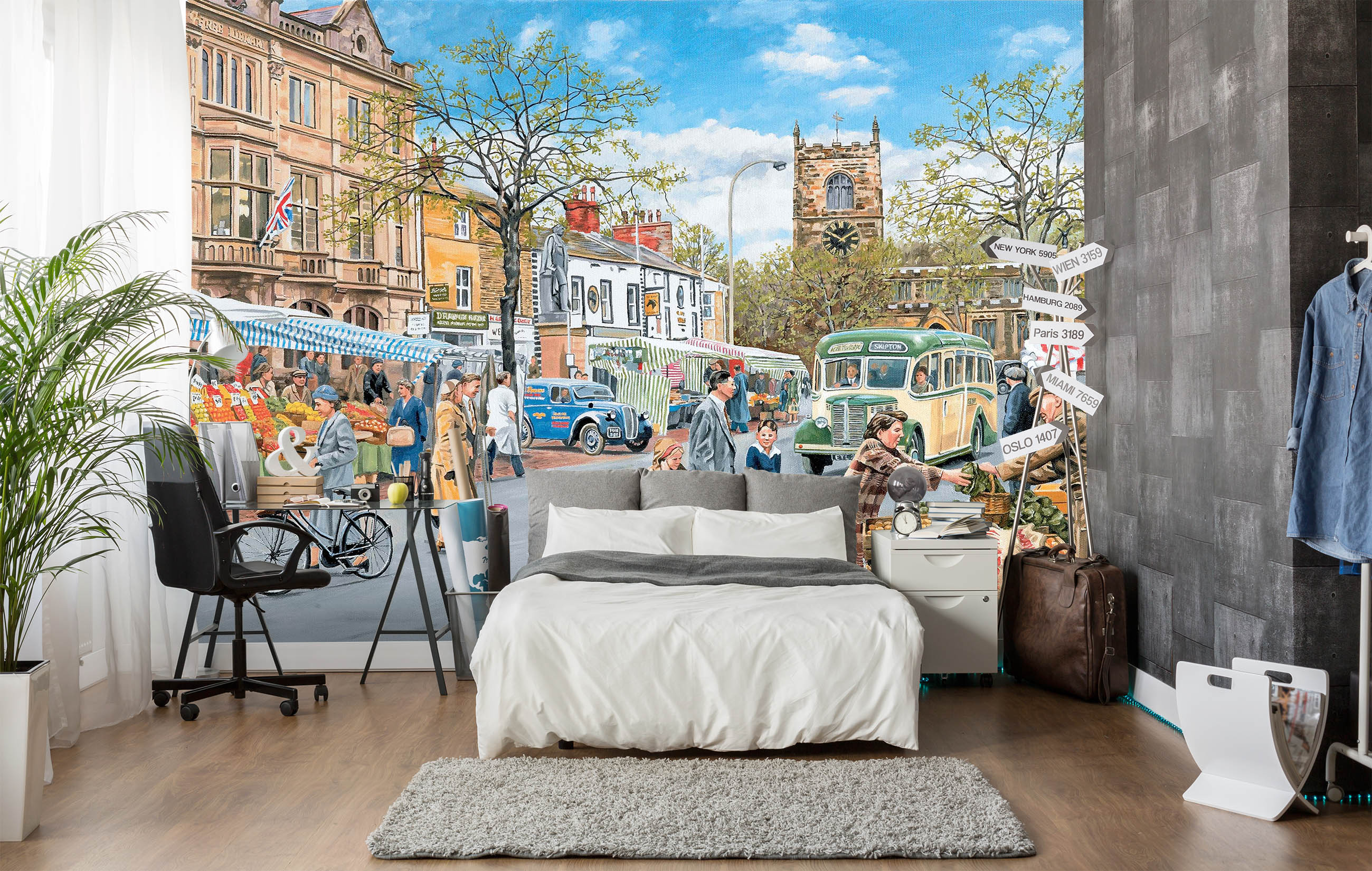 3D Market Day 1036 Trevor Mitchell Wall Mural Wall Murals