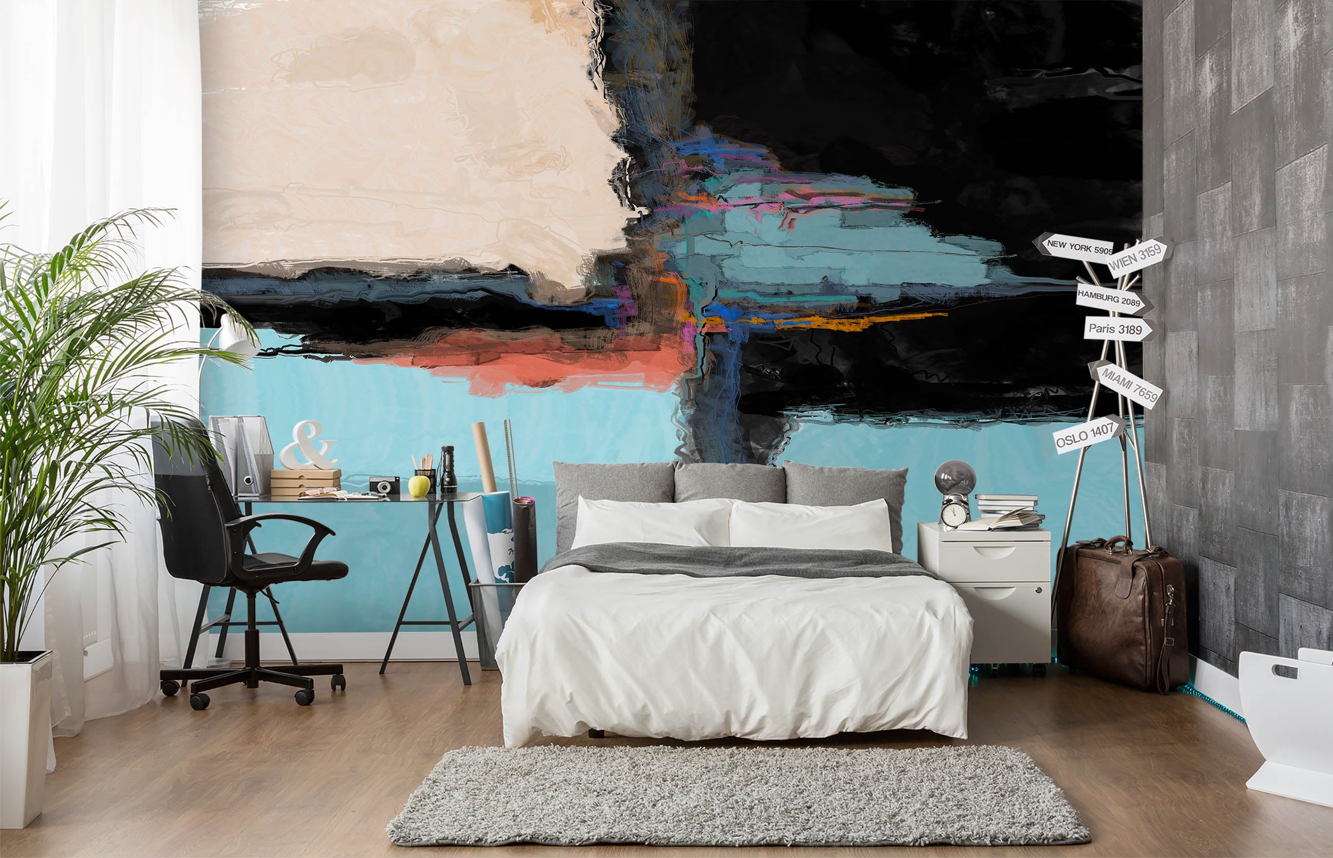 3D Map Graffiti 1399 Michael Tienhaara Wall Mural Wall Murals