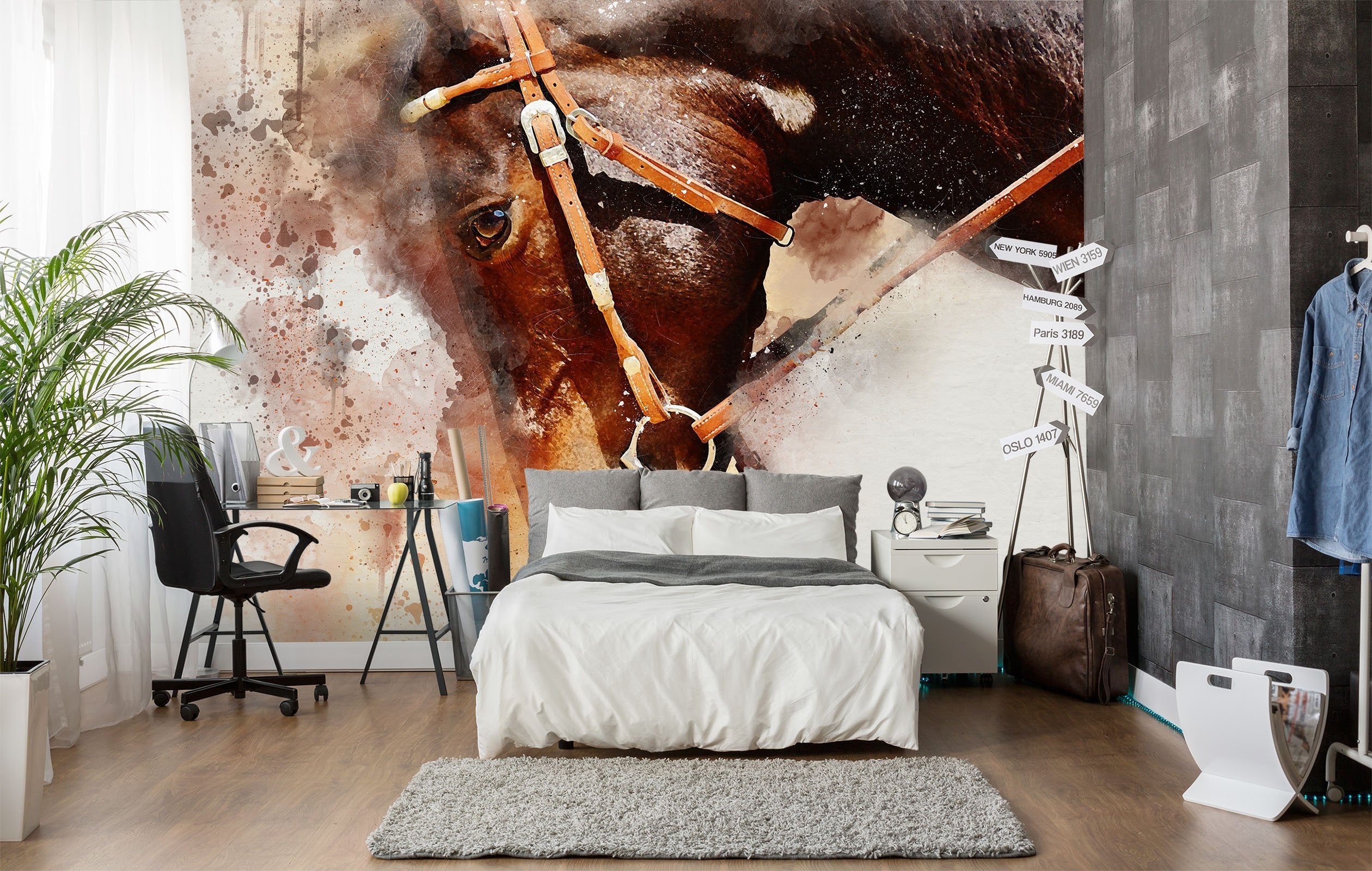 3D Horse Head 667 Wallpaper AJ Wallpaper