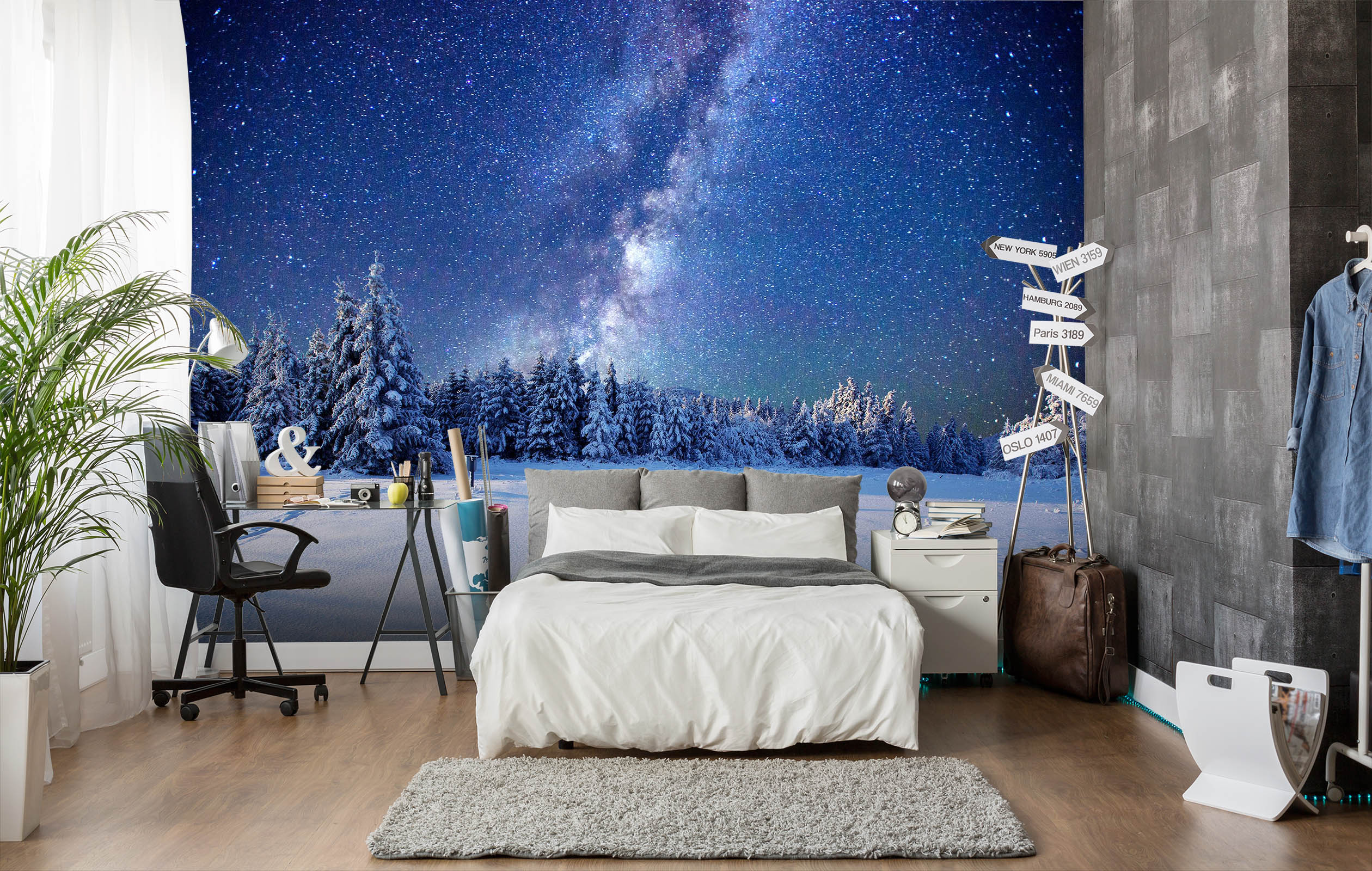 3D Snow Forest 1746 Wall Murals