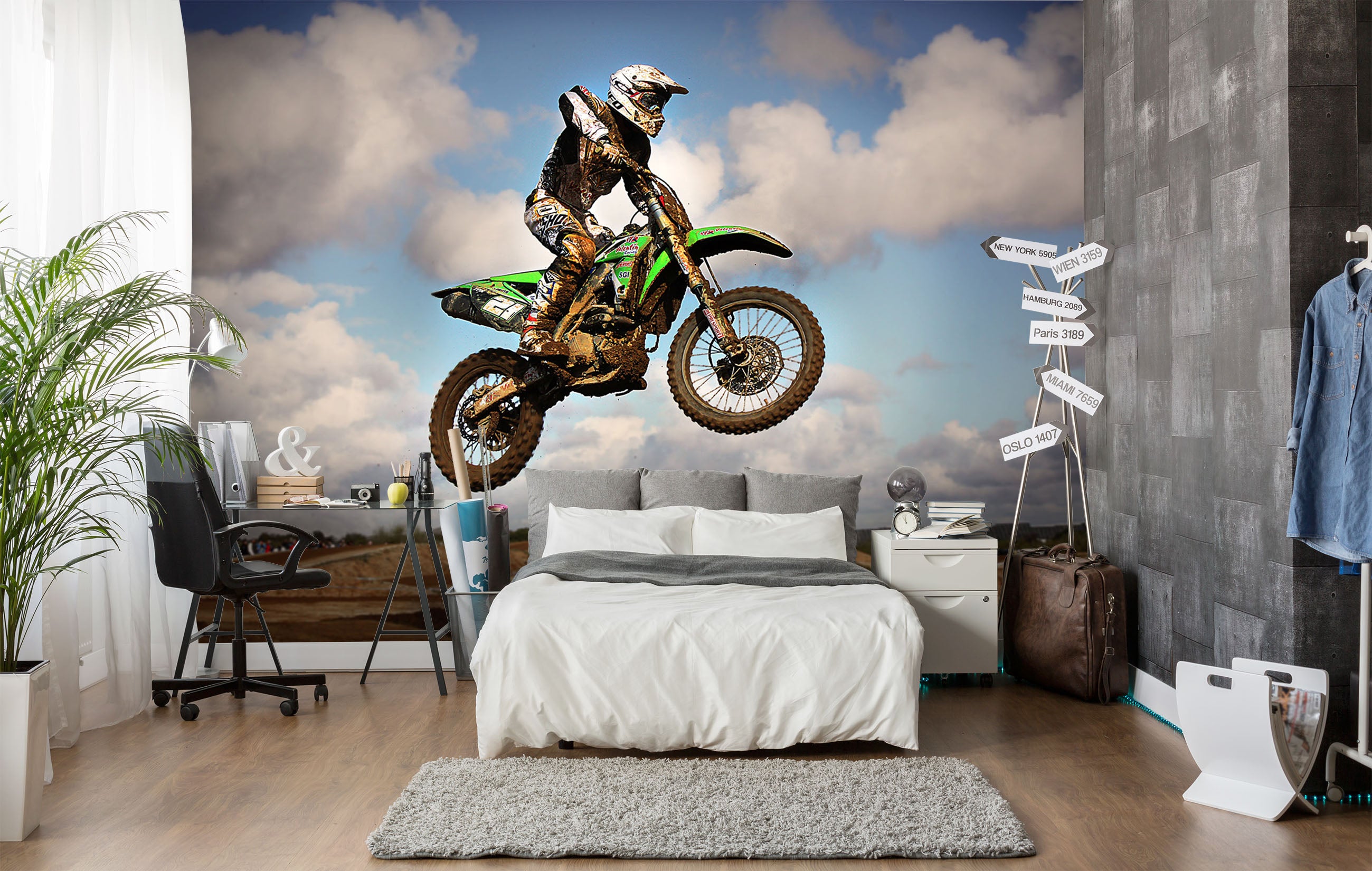 3D Motocross Vacates 118 Vehicle Wall Murals