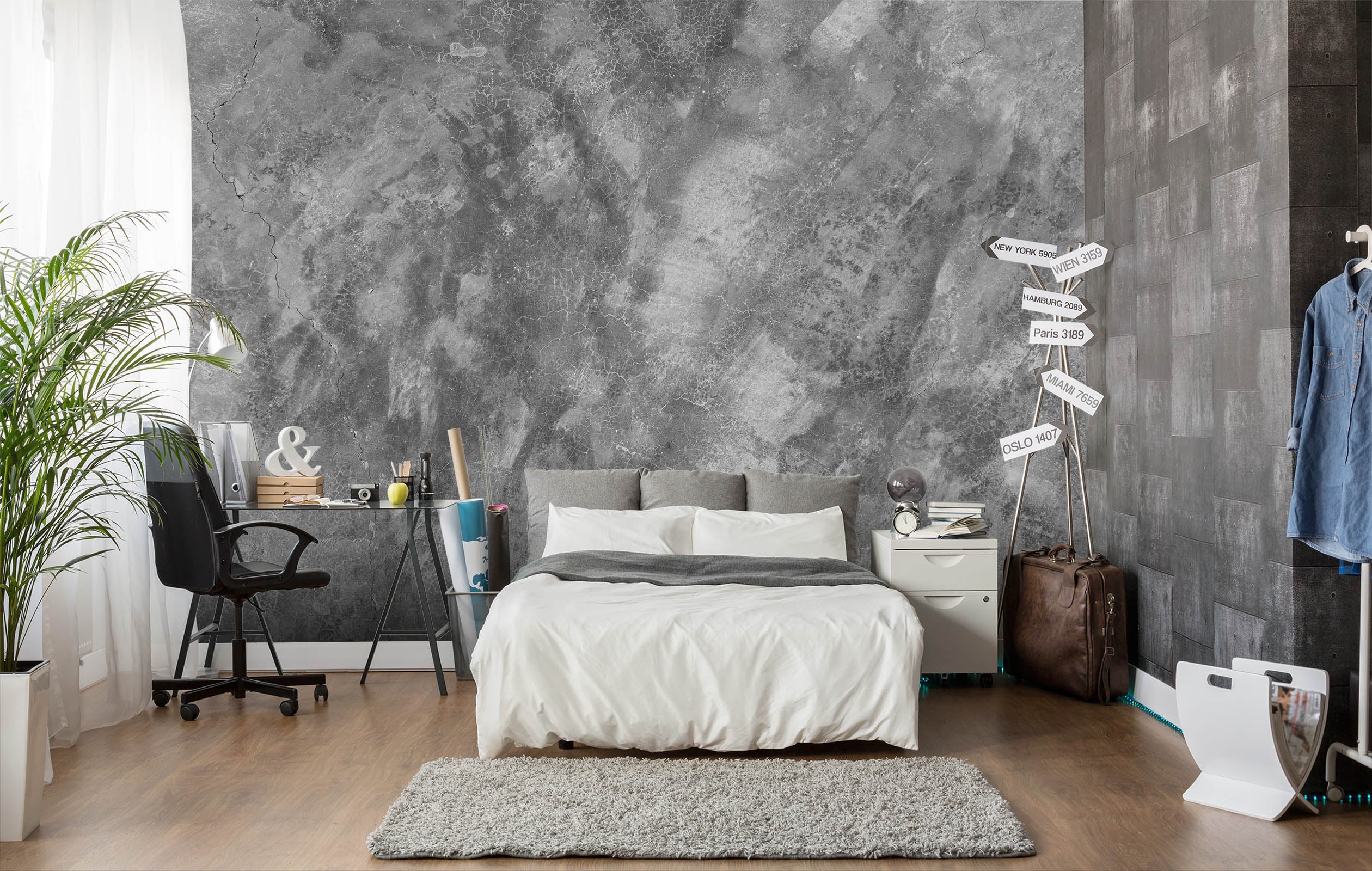 3D Gray Texture 49 Wall Murals