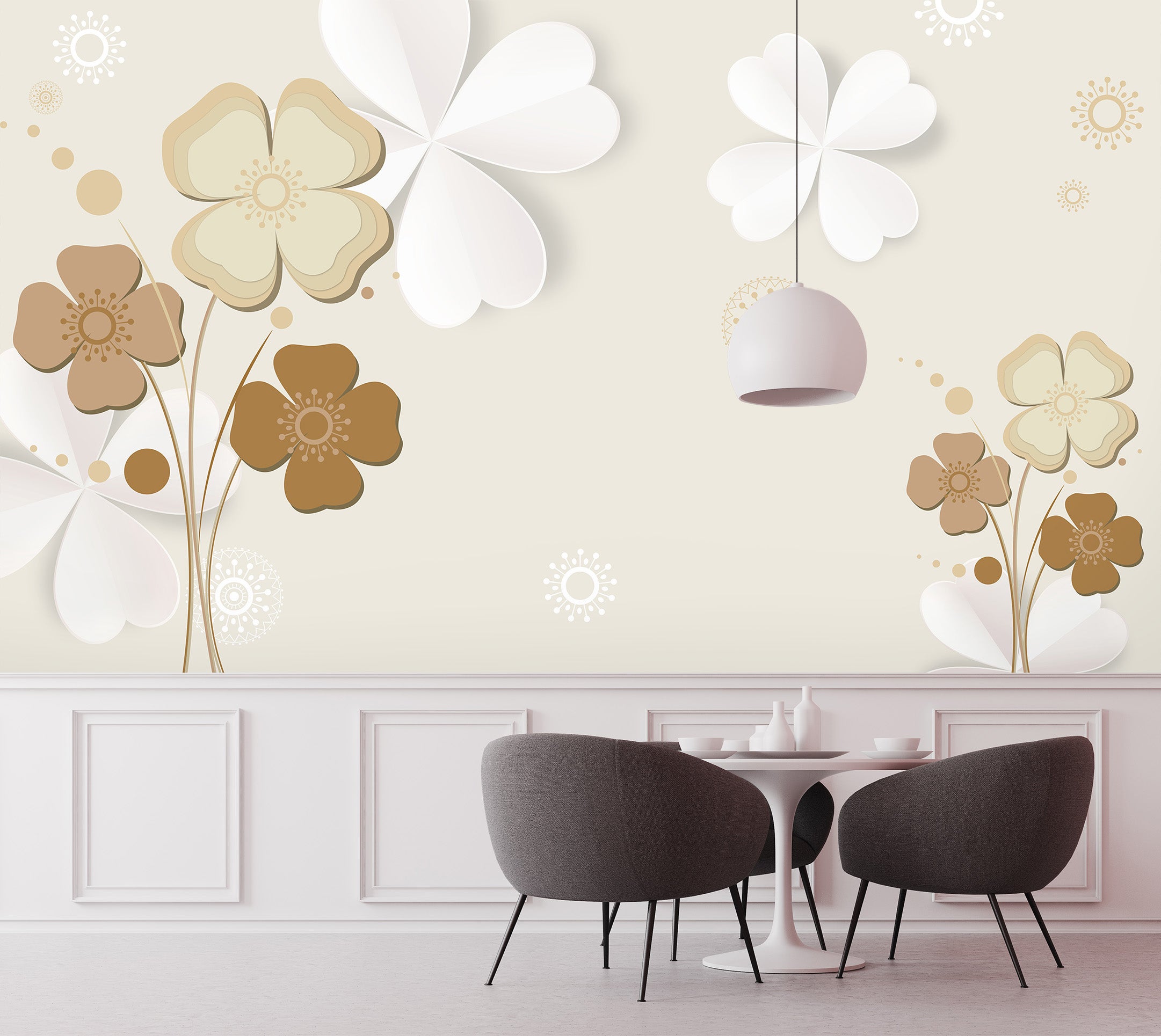 3D Origami Flowers 1522 Wall Murals