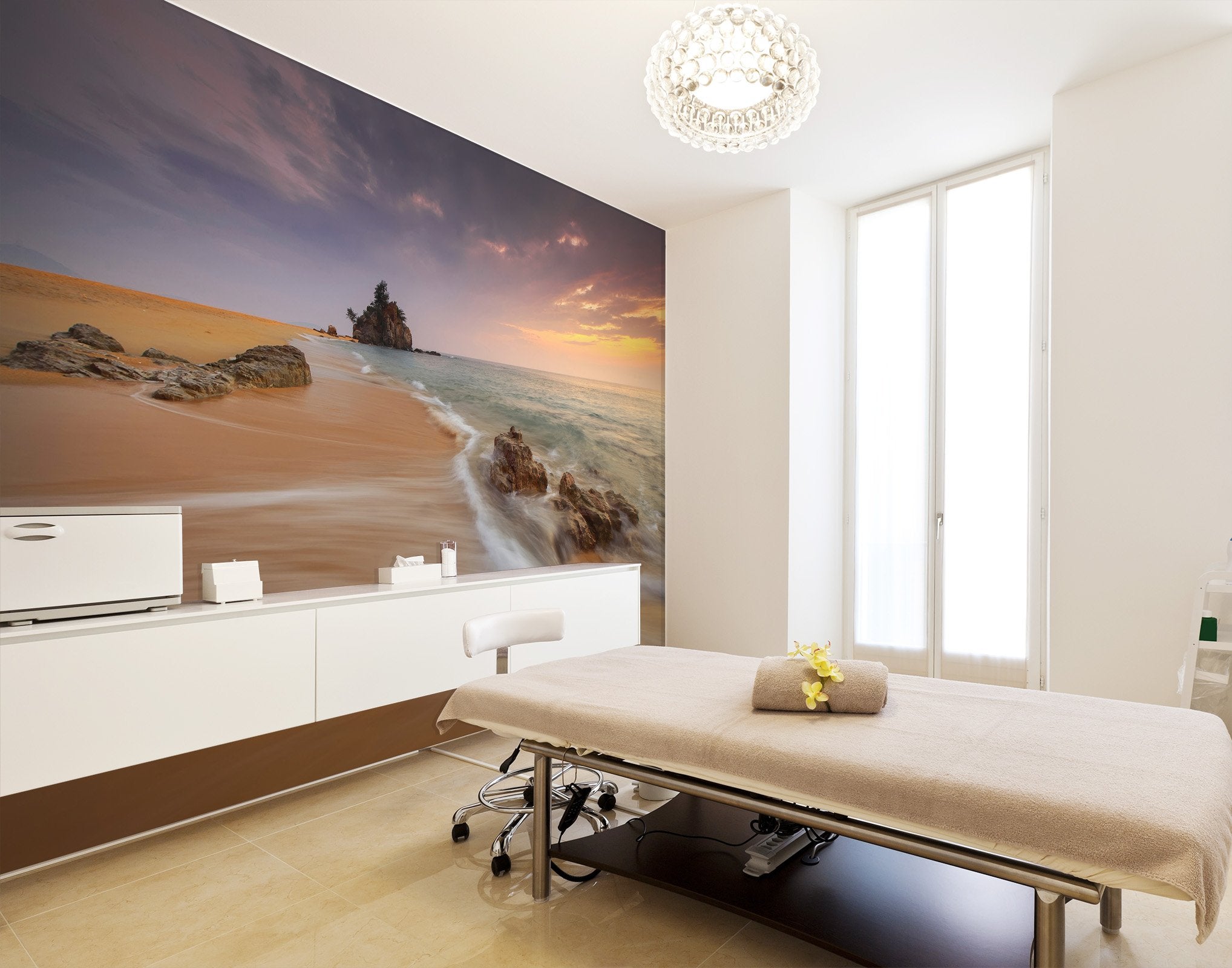 3D Sunset Beach Wave Sea 37 Wall Murals Wallpaper AJ Wallpaper 2