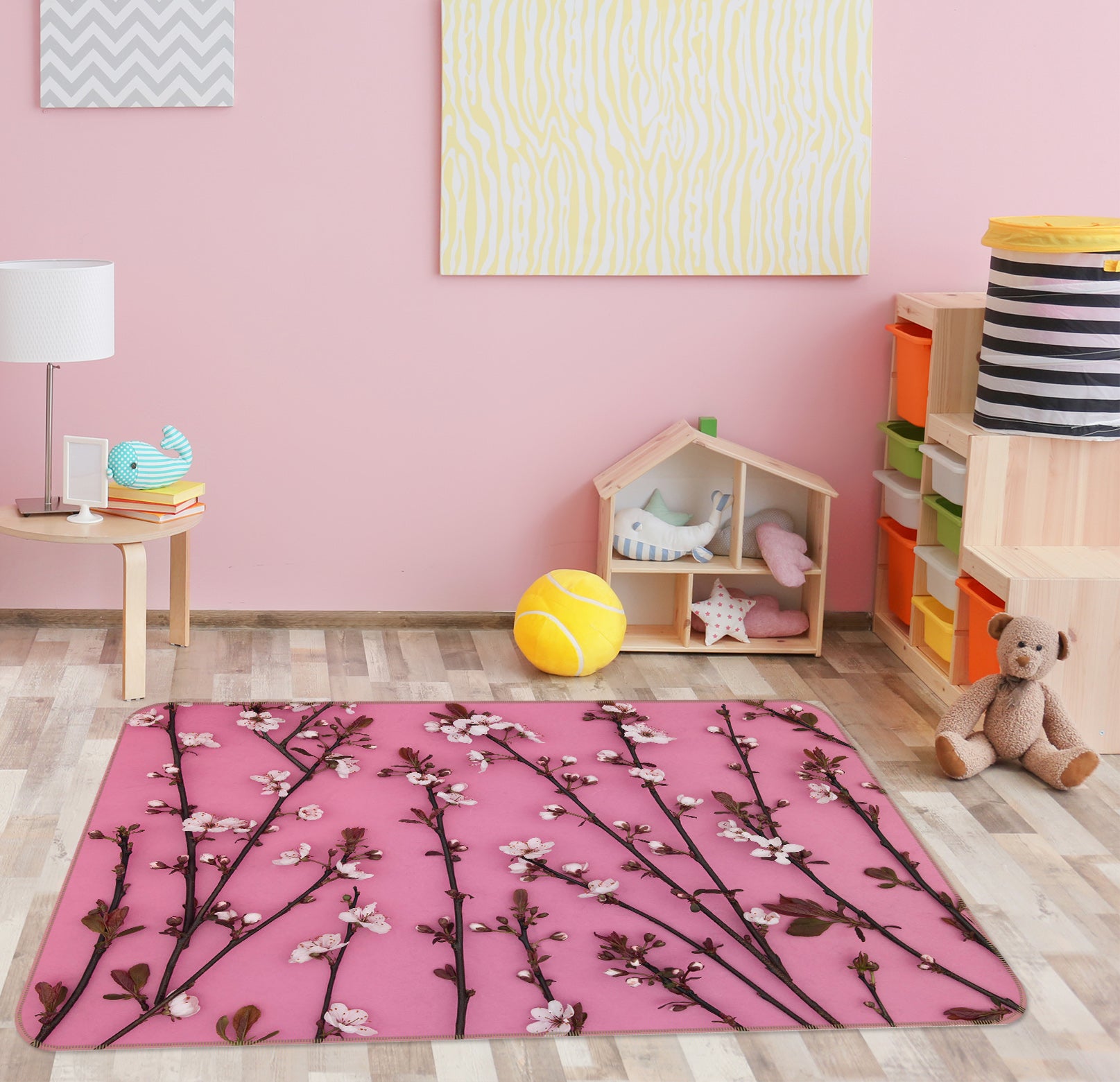 3D Peach Tree 1049 Assaf Frank Rug Non Slip Rug Mat