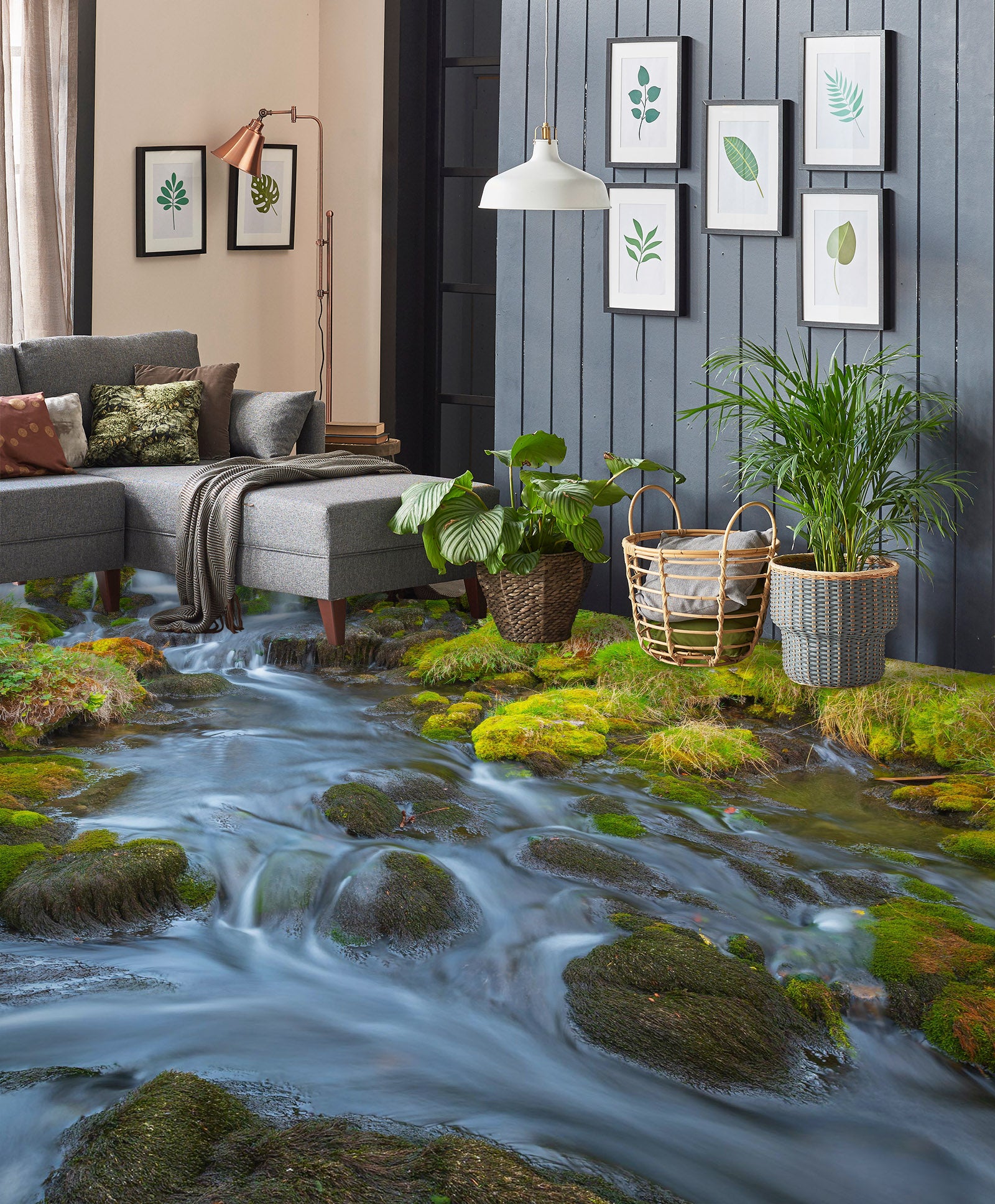 3D Soothing Running Water 734 Floor Mural Wallpaper Murals Rug & Mat Print Epoxy waterproof bath floor