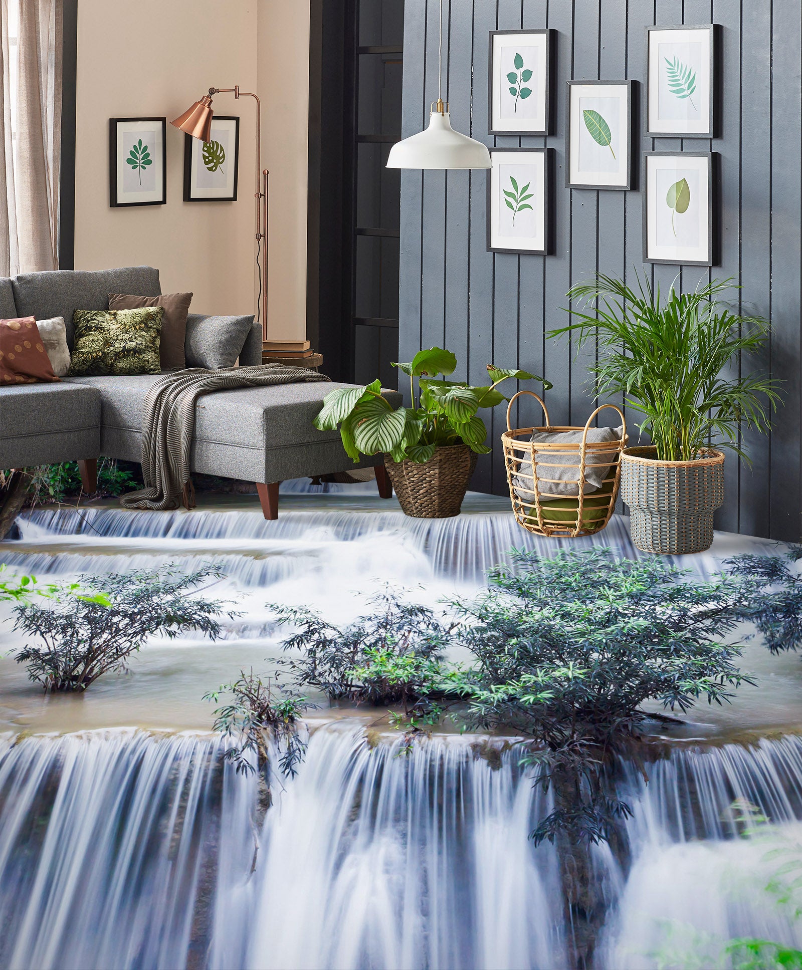 3D Waterfall Wonderland 1461 Floor Mural Wallpaper Murals Self-Adhesive Removable Print Epoxy