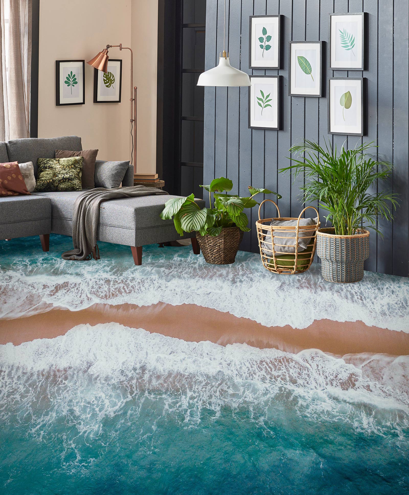 3D Between The Sea 168 Floor Mural Wallpaper Murals Rug & Mat Print Epoxy waterproof bath floor