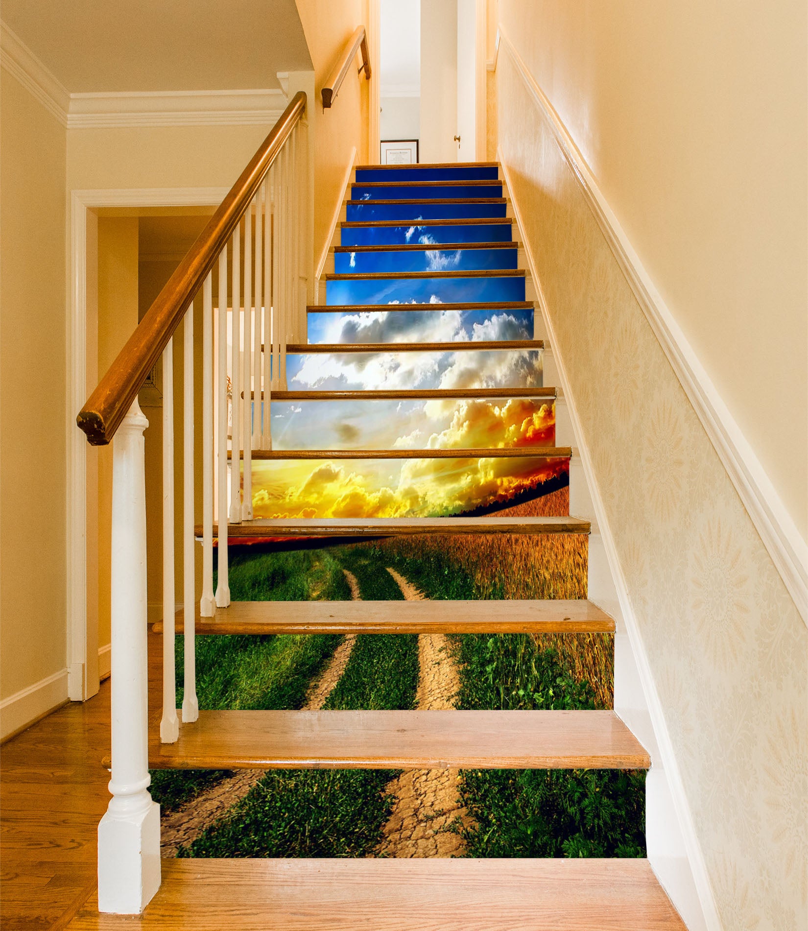 3D Sunset Wilderness 560 Stair Risers