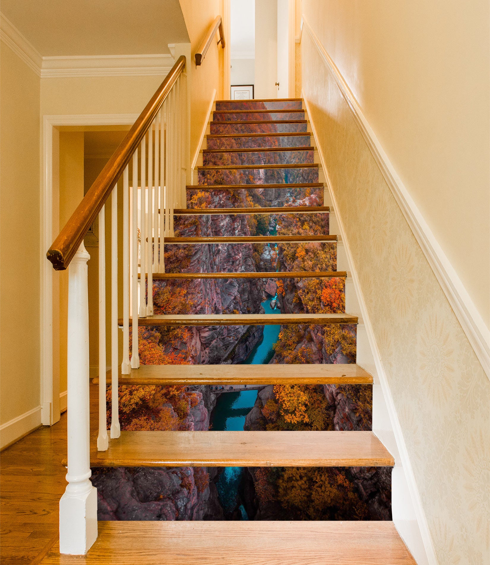 3D Valley In Autumn 280 Stair Risers