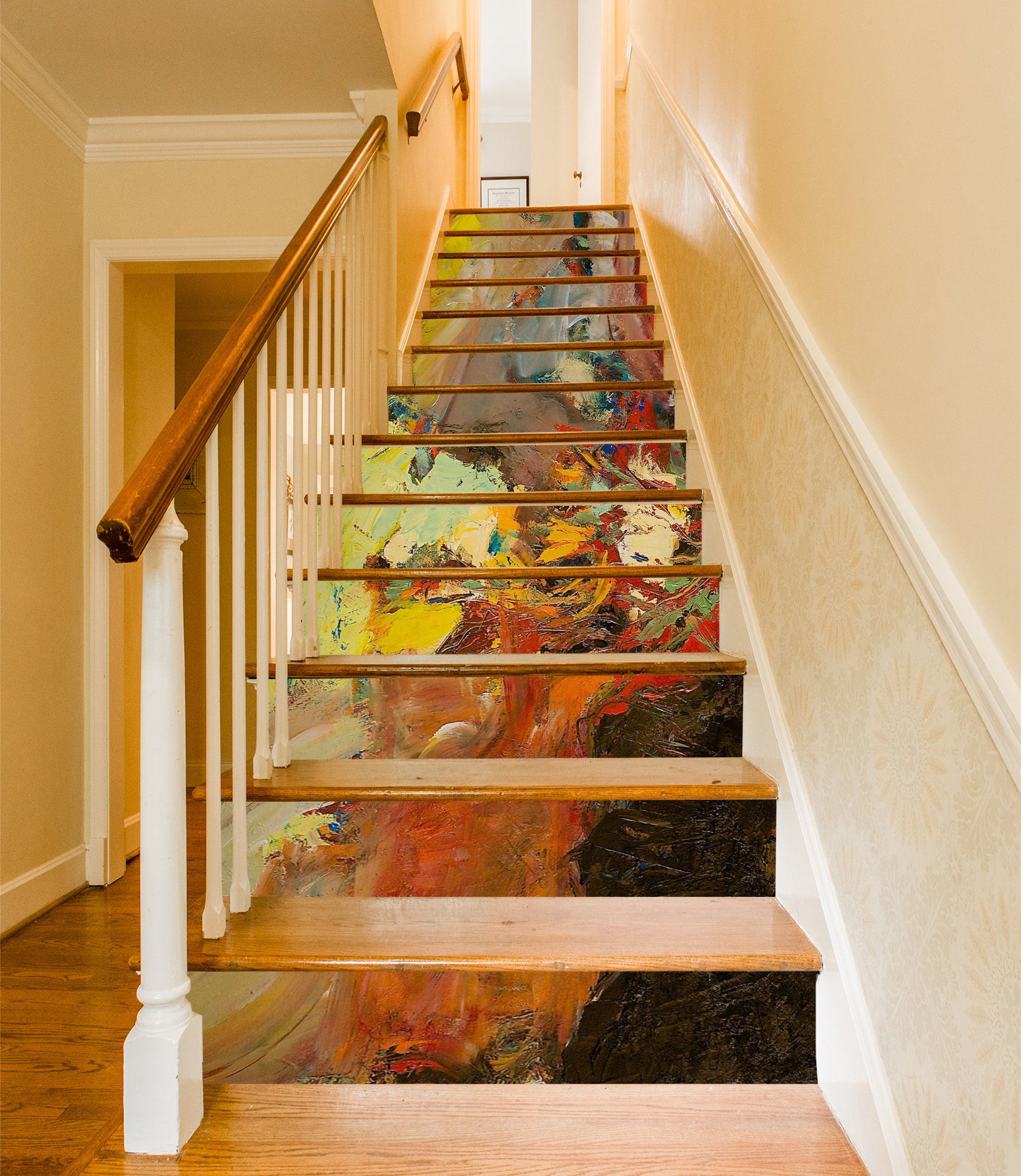 3D Brown Texture Oil Painting 90154 Allan P. Friedlander Stair Risers