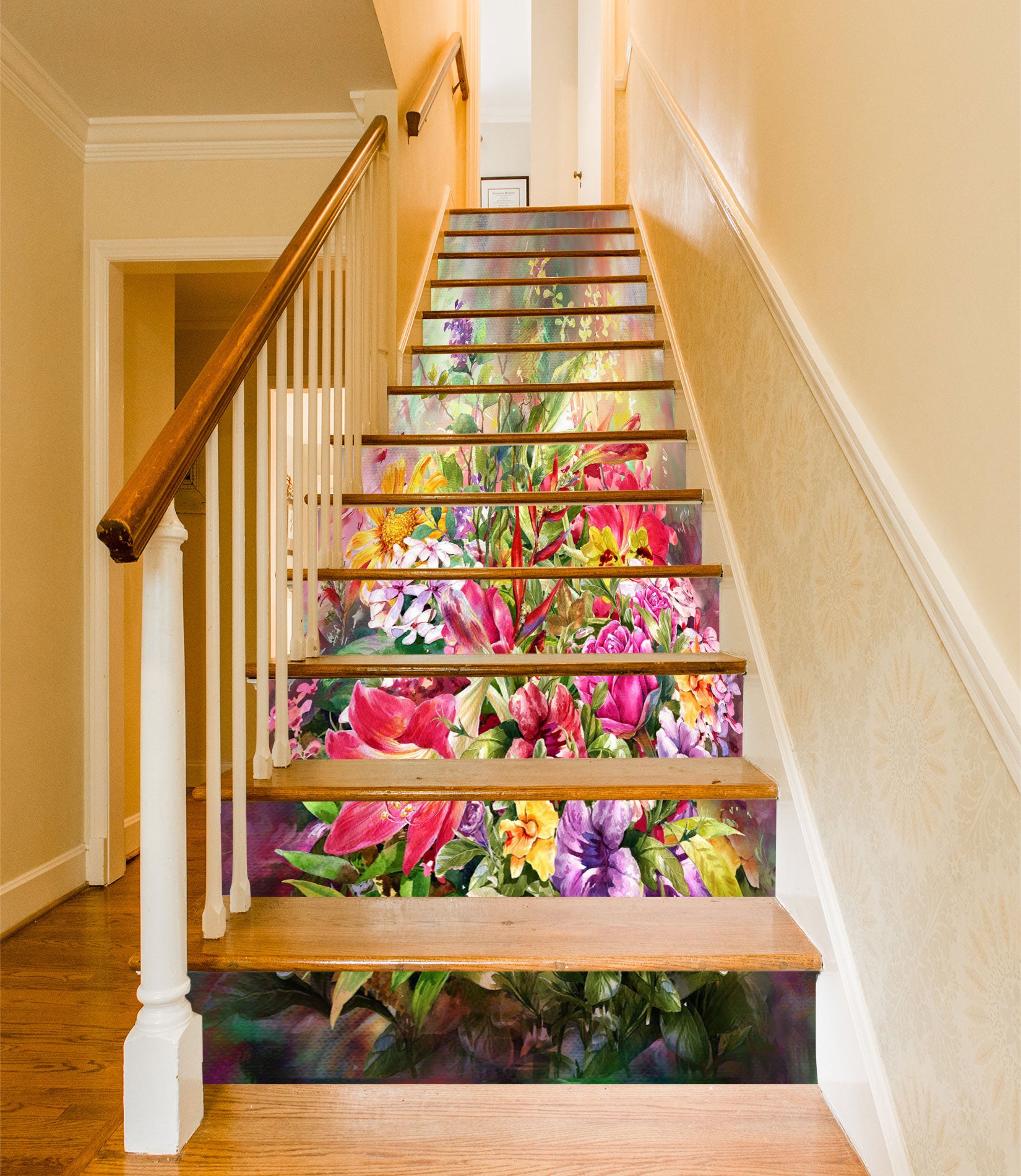 3D Rich And Beautiful Flowers 289 Stair Risers
