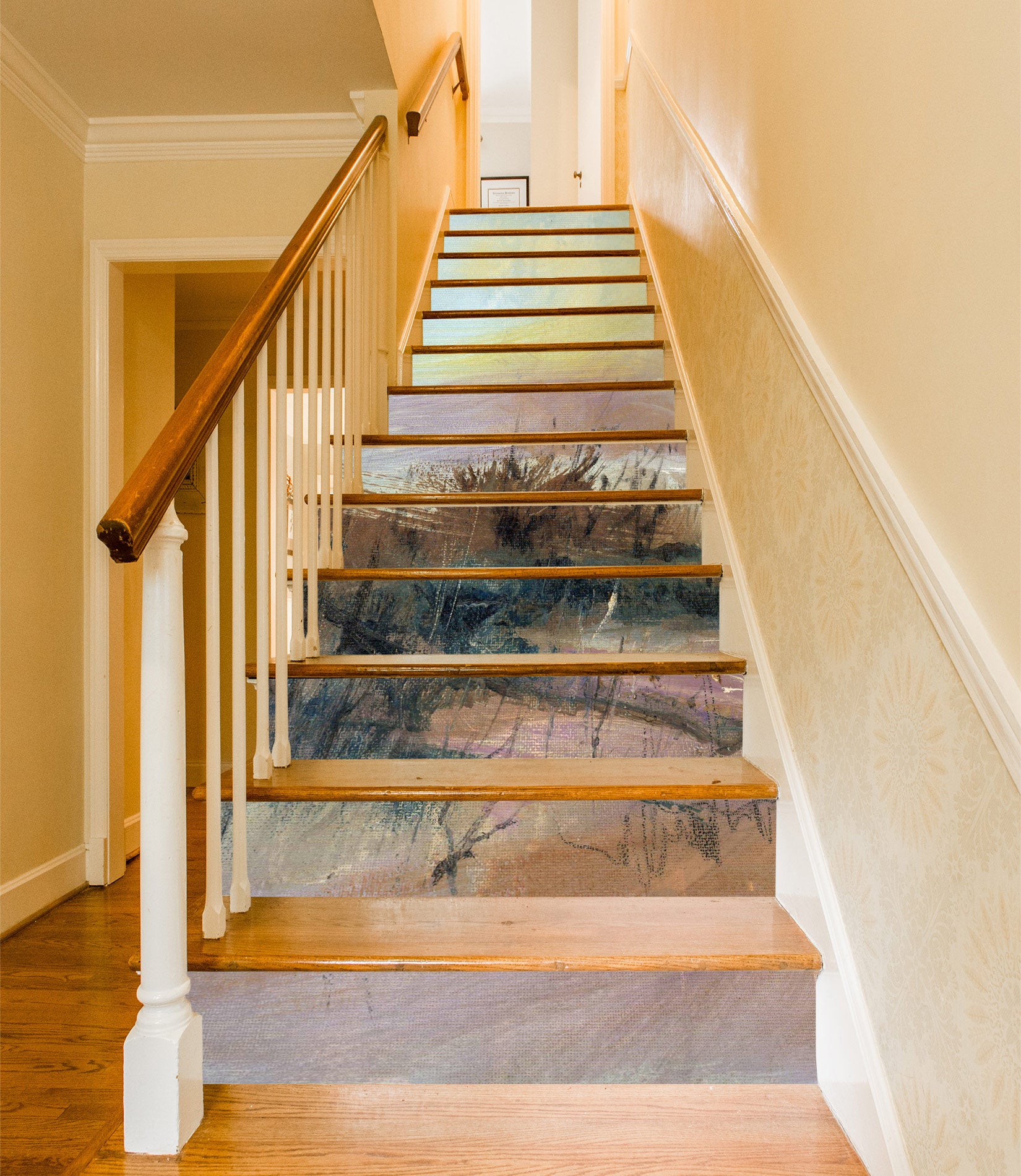 3D Scratched Texture 9801 Anne Farrall Doyle Stair Risers