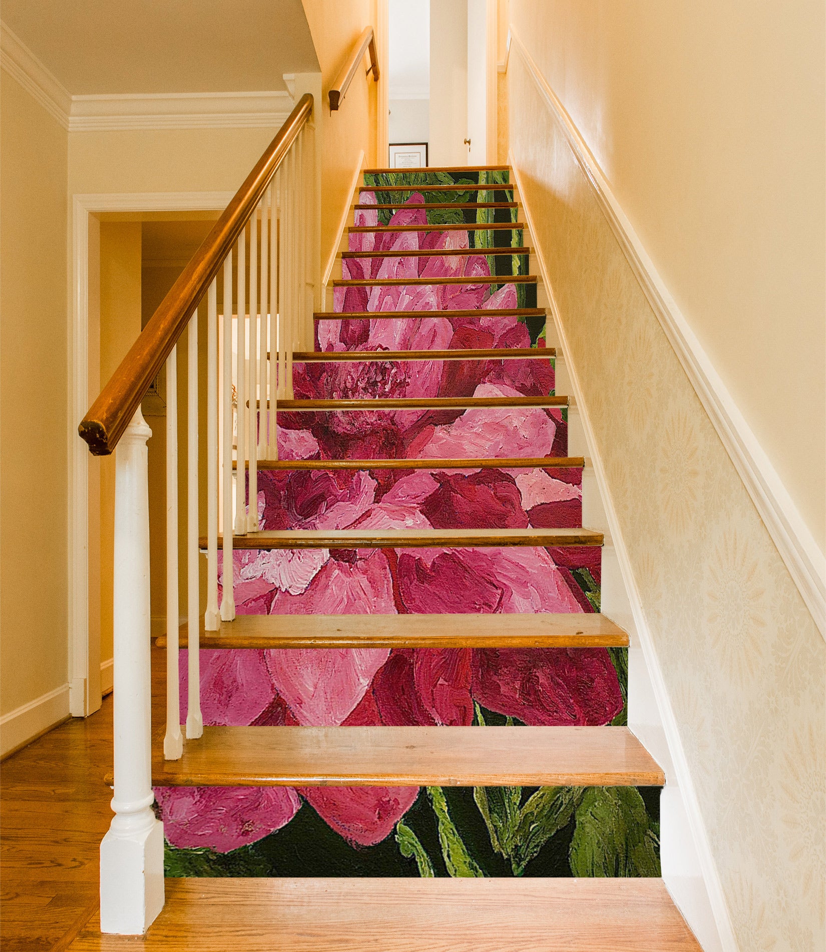 3D Pink Flowers 89207 Allan P. Friedlander Stair Risers