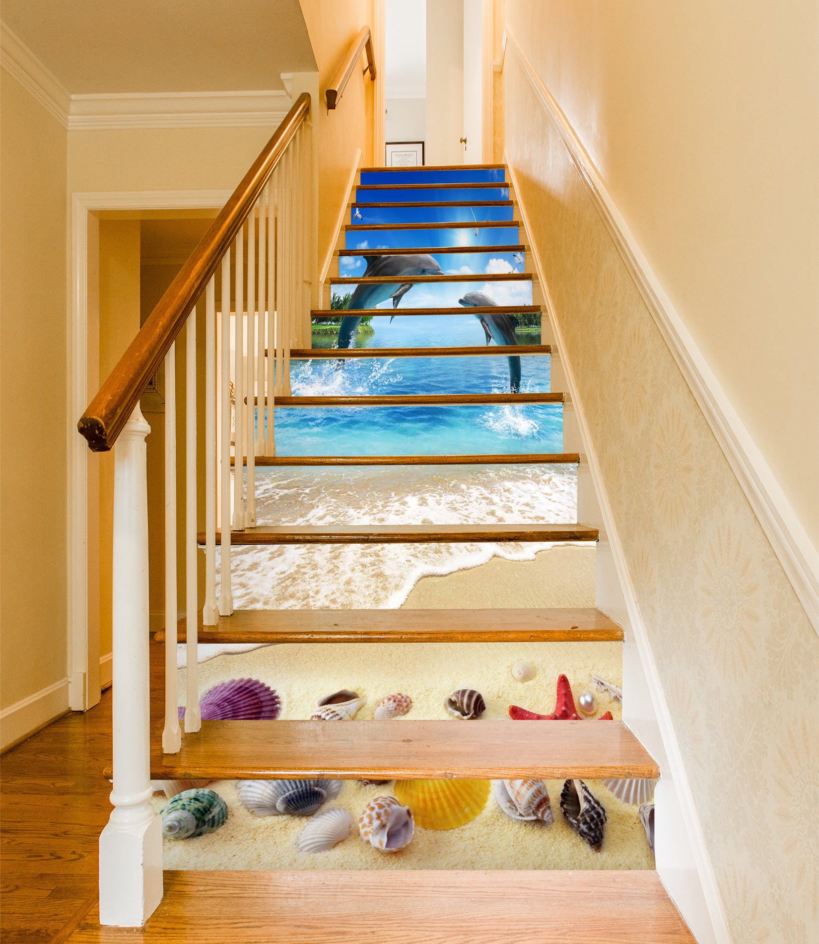 3D Free Dolphins 033 Stair Risers