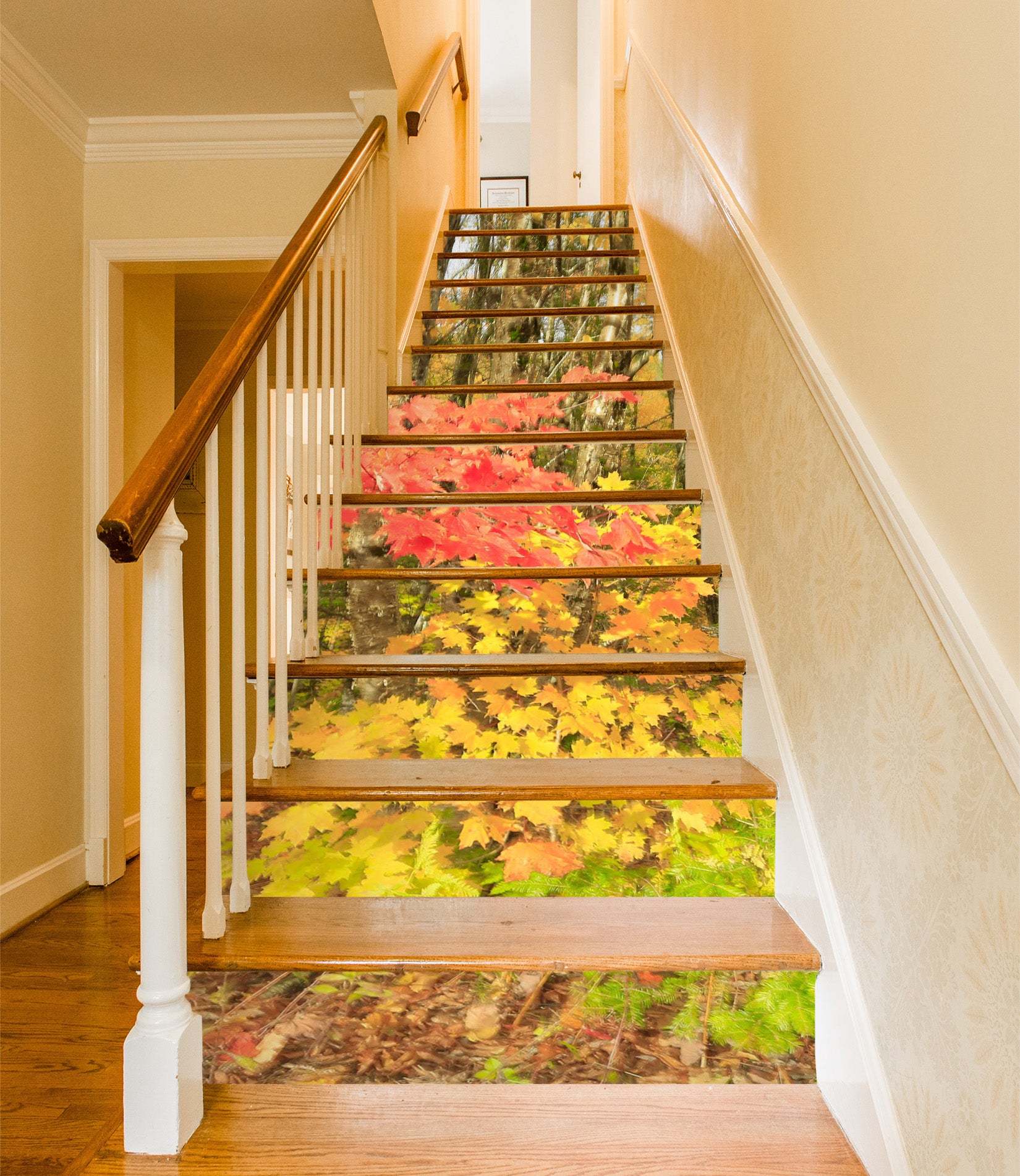 3D Leaves Foreste 9492 Kathy Barefield Stair Risers