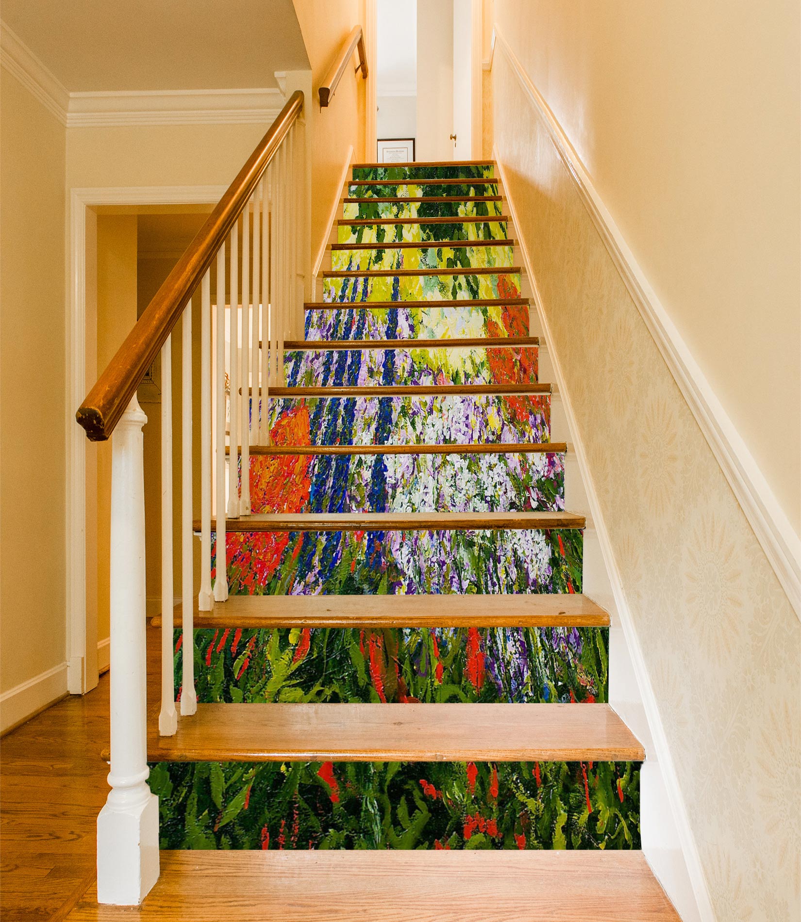 3D Flower Bush Colorful 89217 Allan P. Friedlander Stair Risers