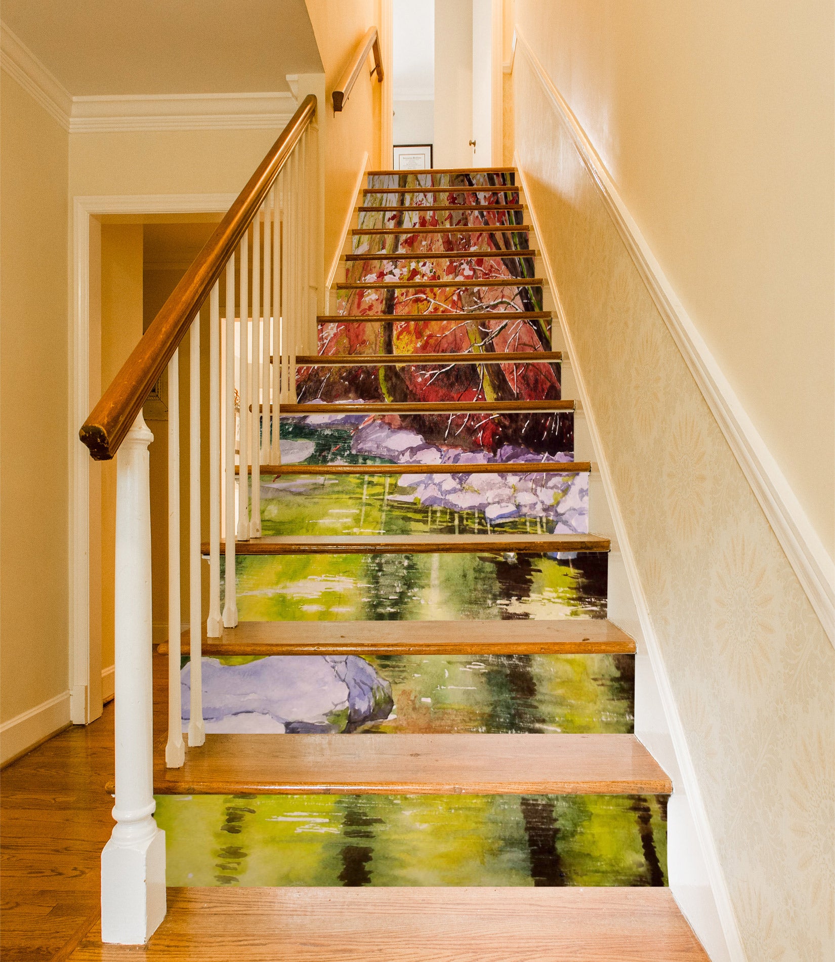 3D Beautiful Seasonal Scenery 309 Stair Risers