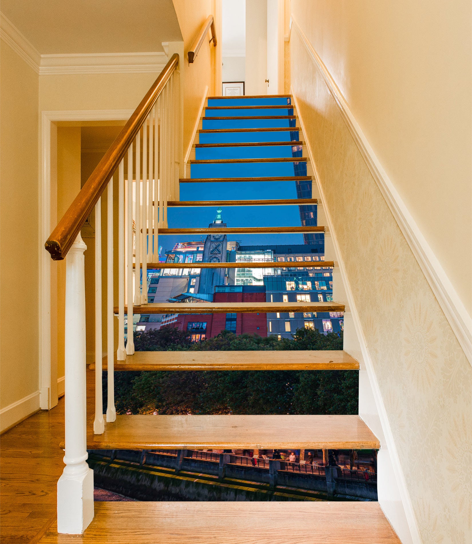 3D City Night 99155 Assaf Frank Stair Risers