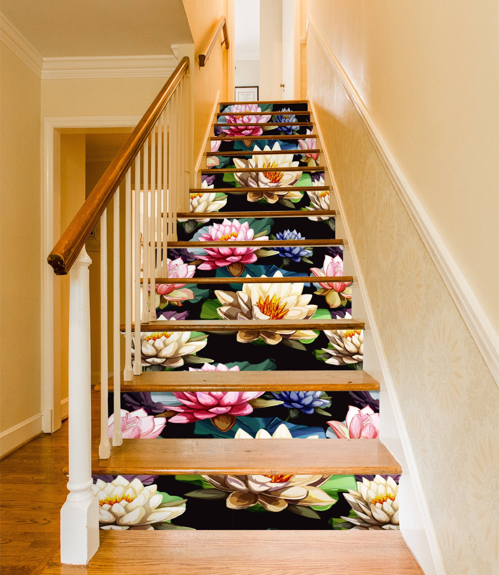 3D Special And Charming Lotus 462 Stair Risers