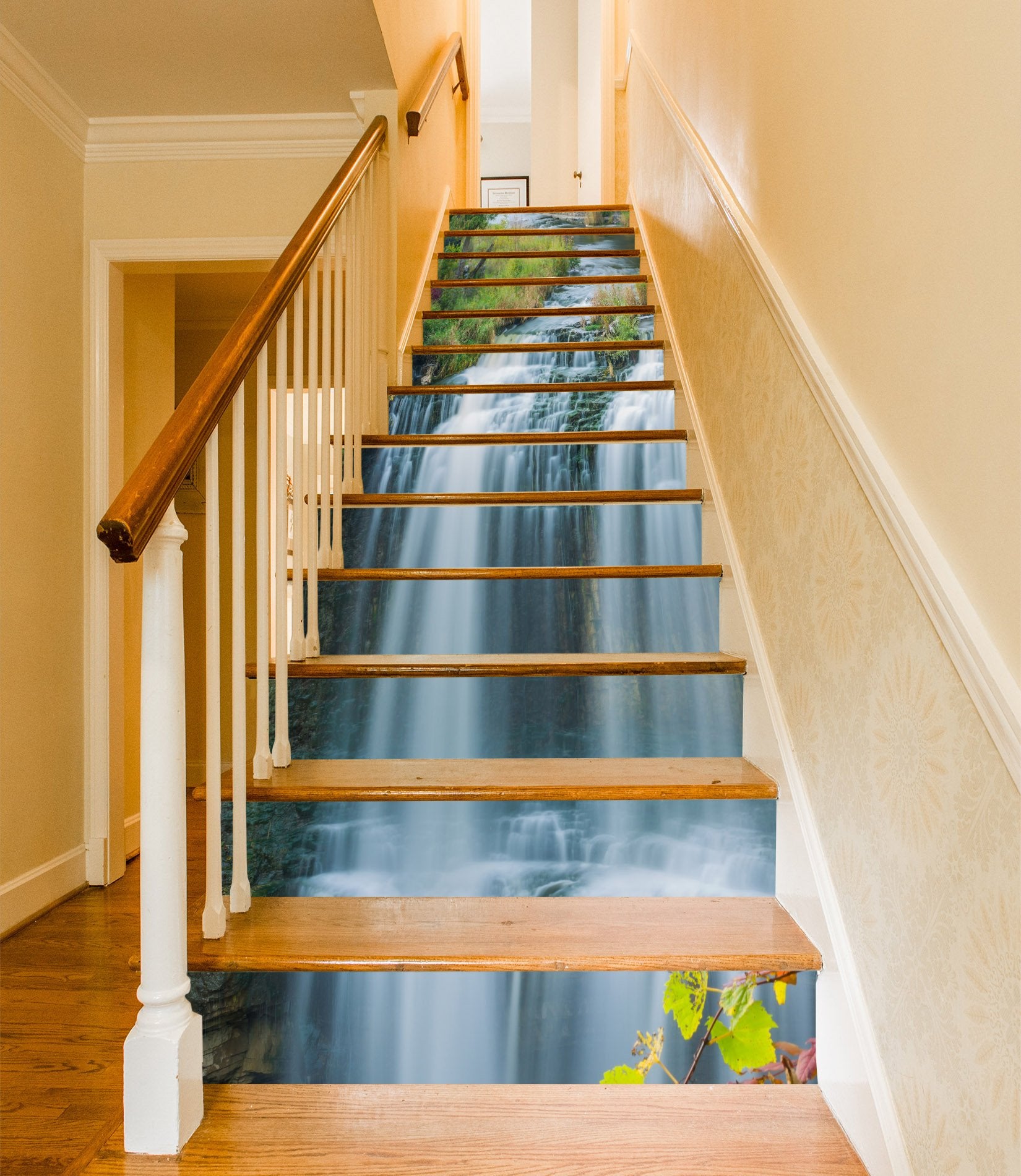 3D River Waterfalls 1597 Stair Risers Wallpaper AJ Wallpaper