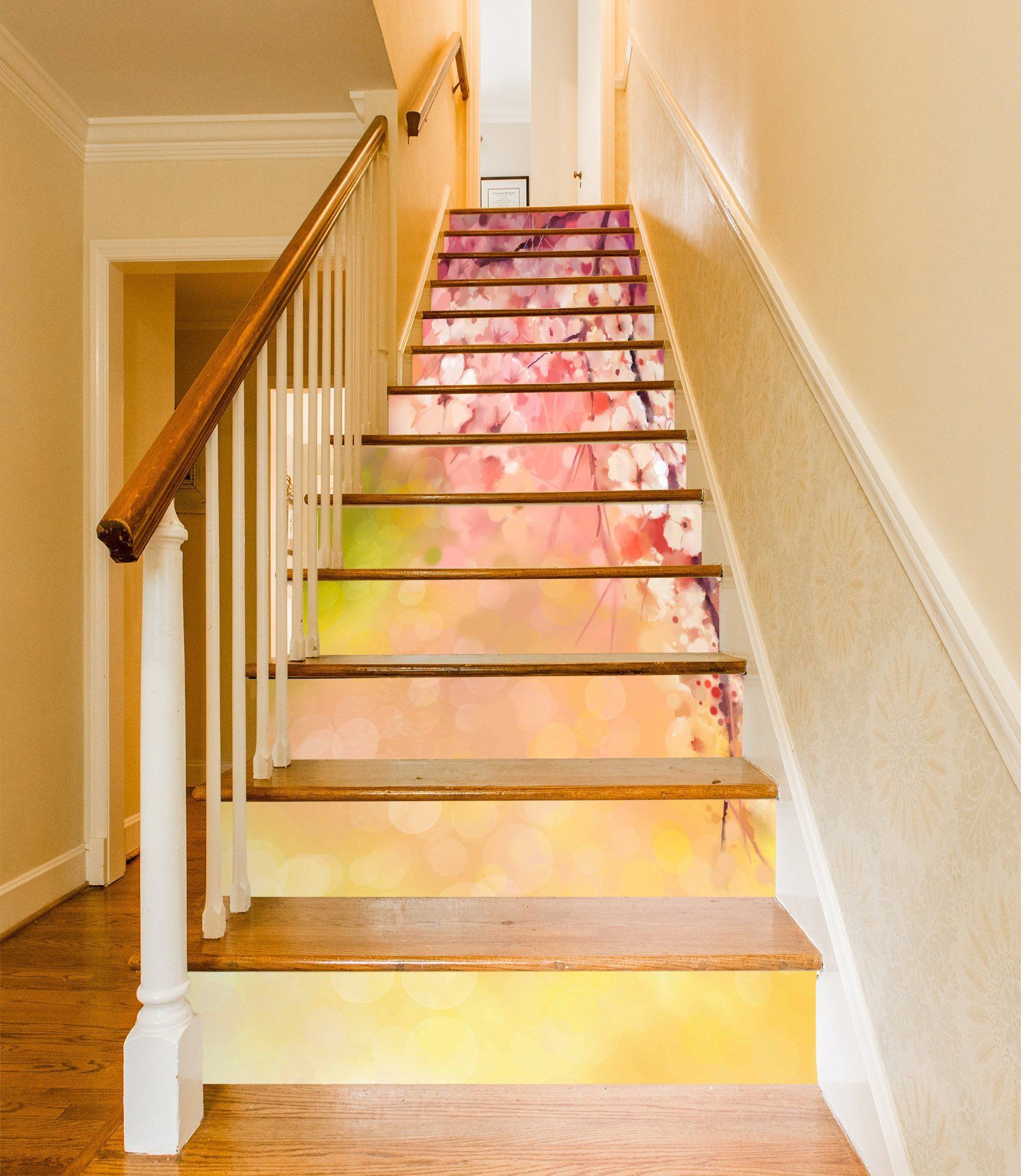 3D Flowers 435 Stair Risers Wallpaper AJ Wallpaper